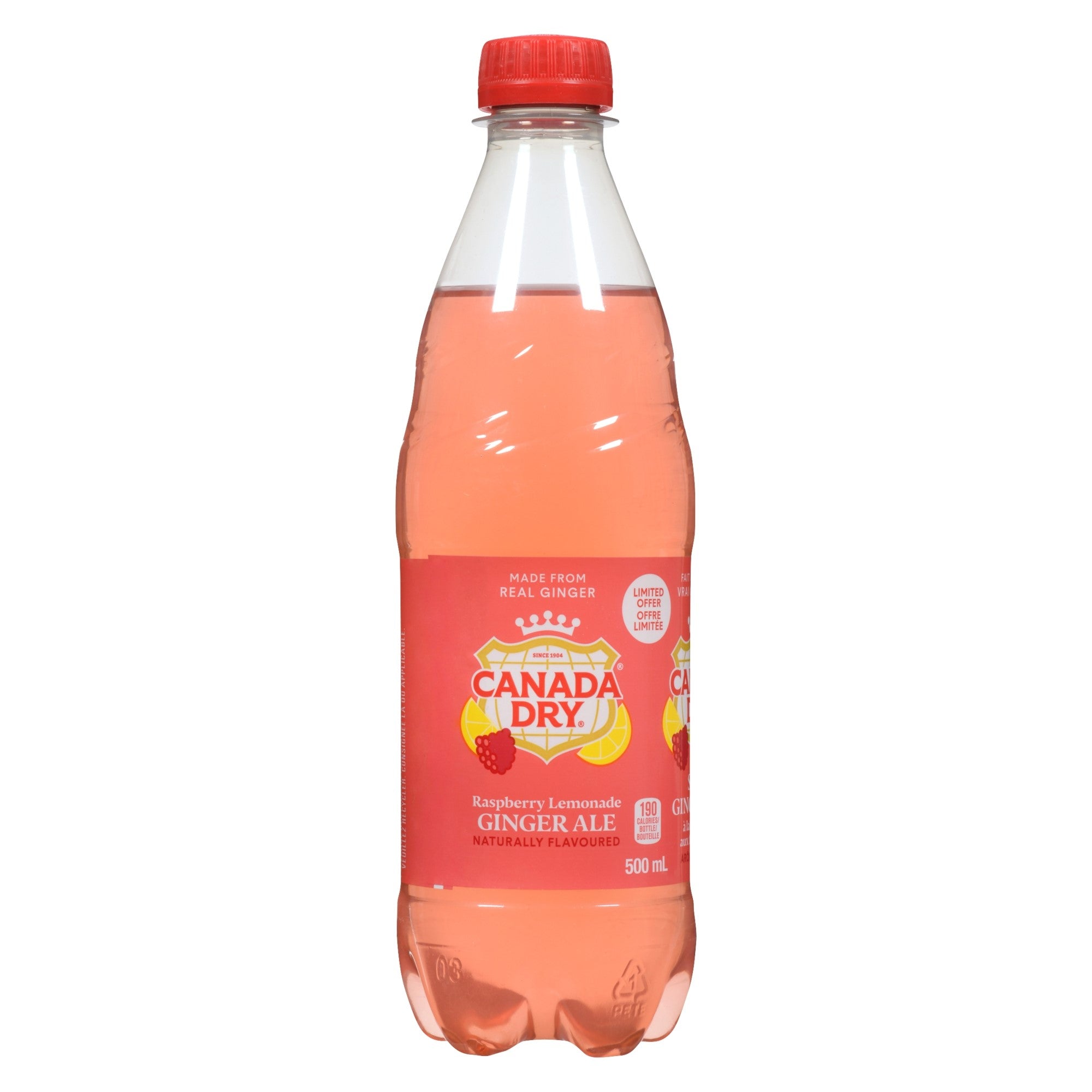 Canada Dry Raspberry Lemonade Ginger Ale, 500 ml Giant Tiger