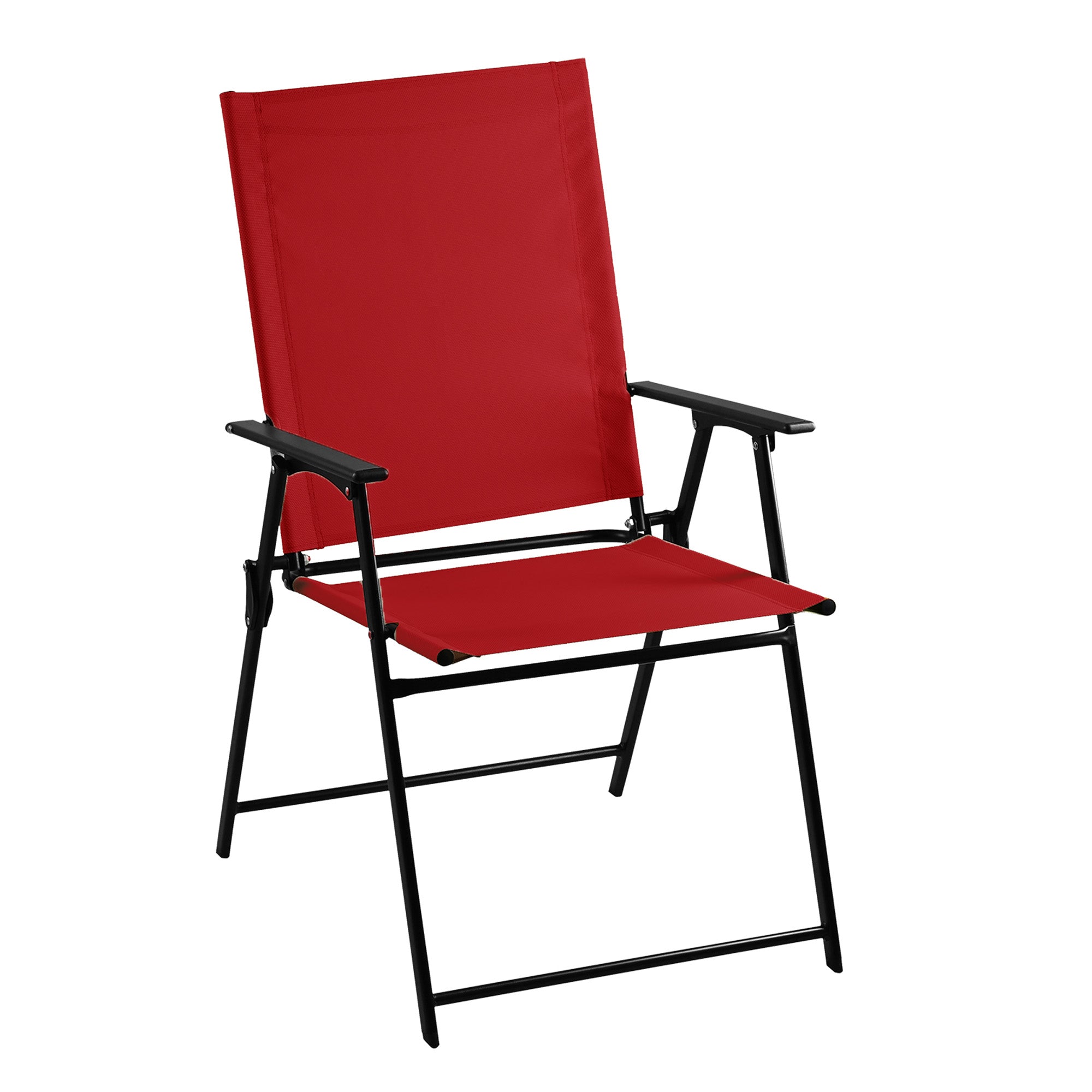 red folding outdoor chairs