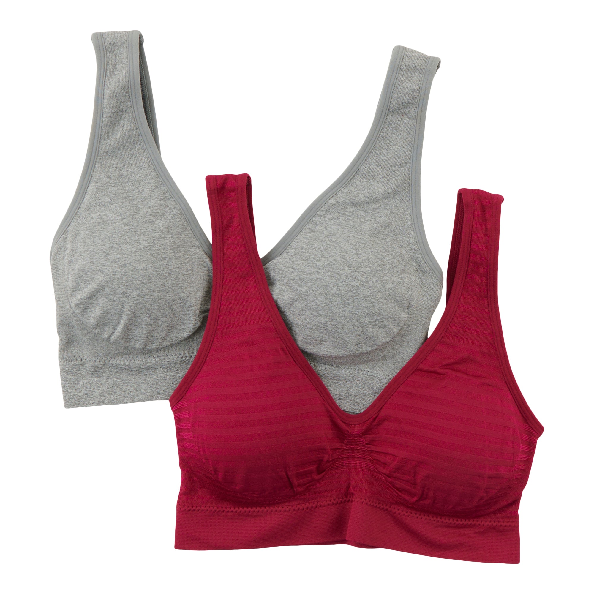 Soutiens-gorge à Coques Et Fermeture Devant - Blanc + Vieux Rose, Bon. B