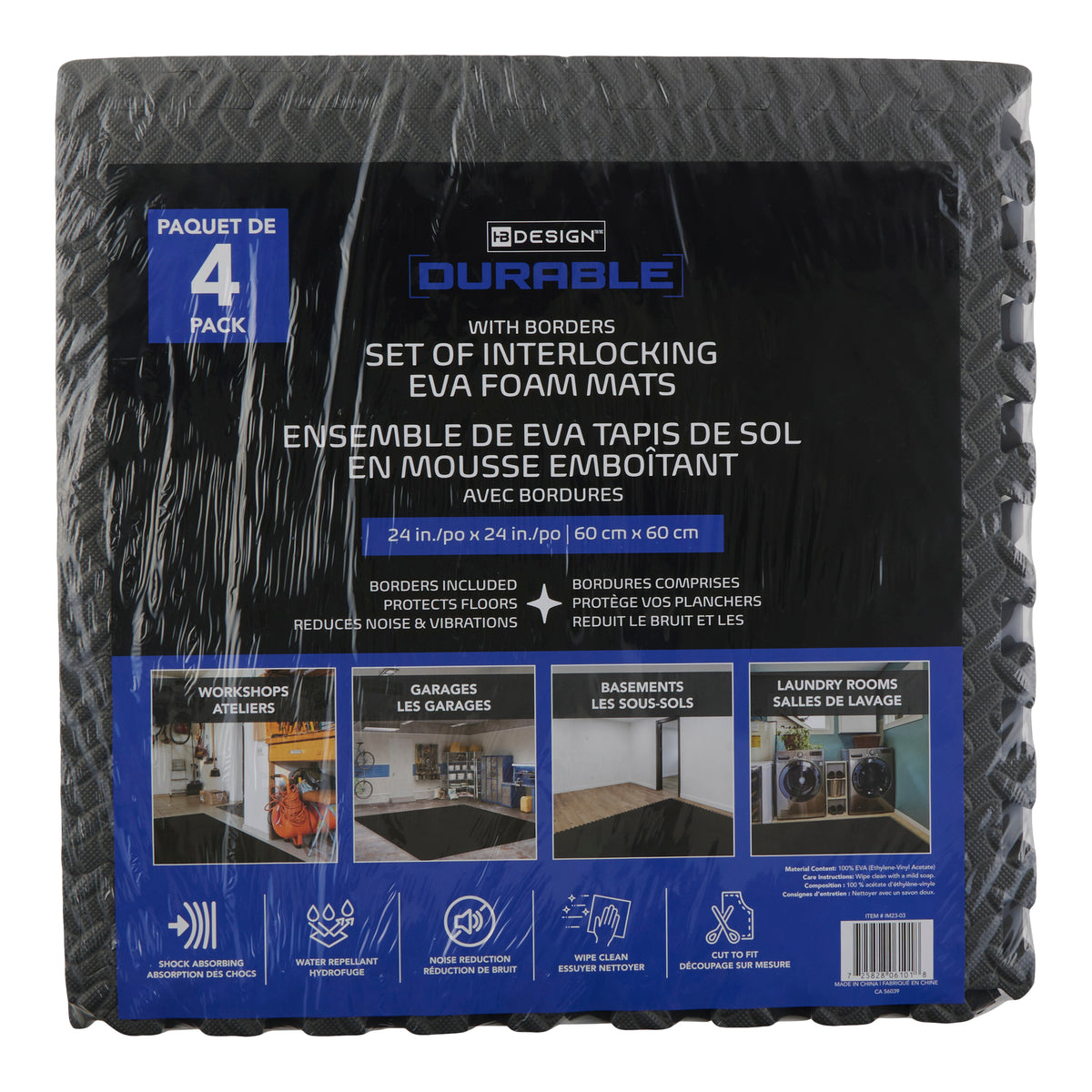 Yinhing Tapis De Marelle Géant - 10 Carreaux Mousse EVA + 4 Disques - Assemblable, Intérieur/Extérieur - 210 X 60 Cm