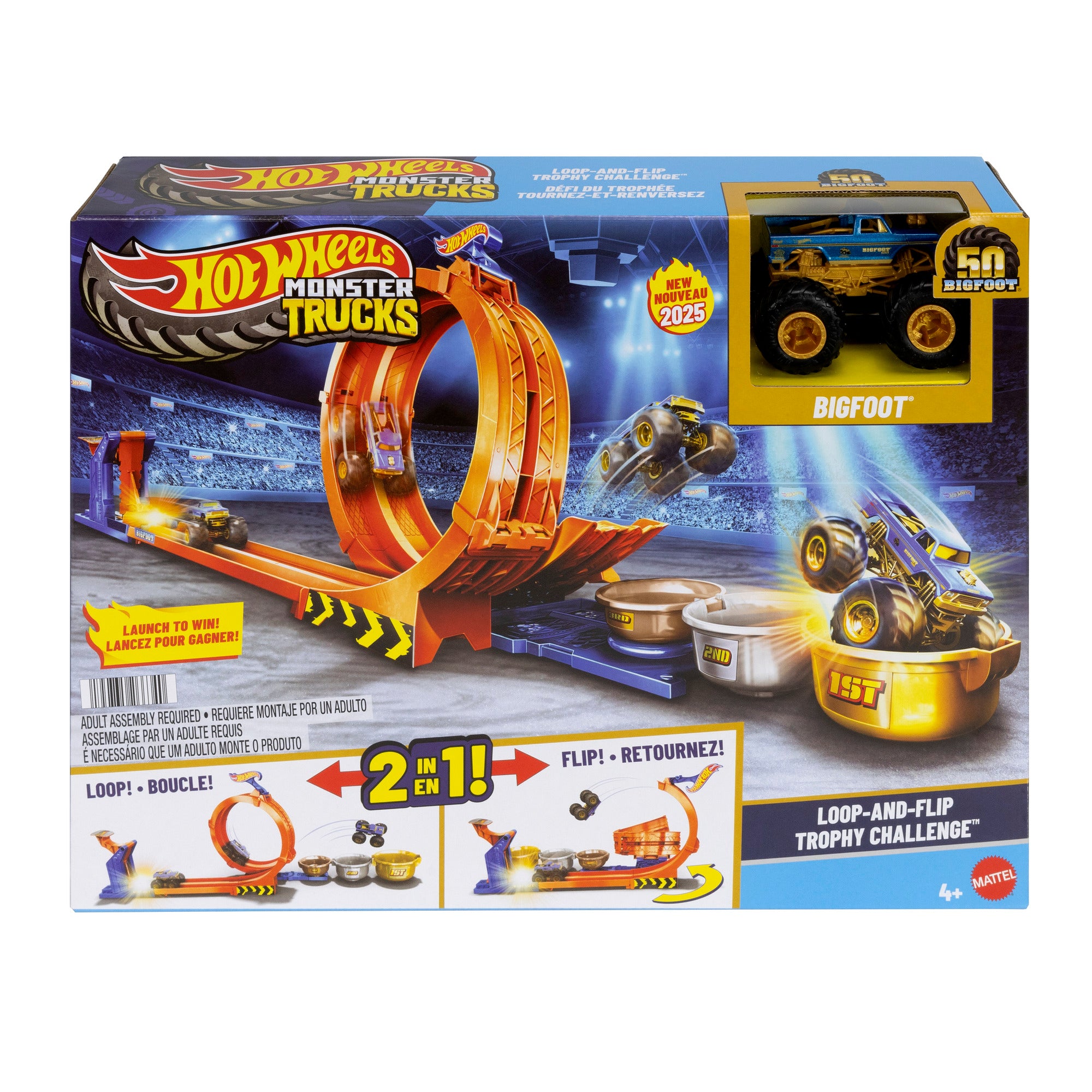 Hot Wheels Monster Trucks Loop-And-Flip Trophy Challenge Playset ($22.49 w/ coupon) (Store-wide coupon FF2025 25% off)