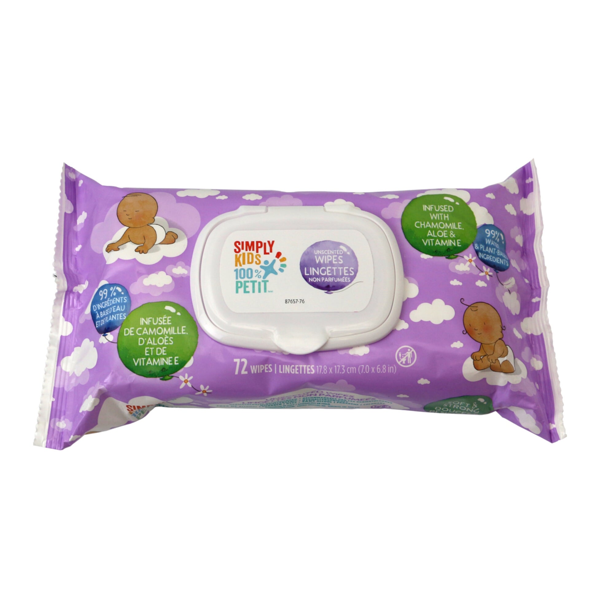 Simply Kids Unscented Wipes - 432pk.