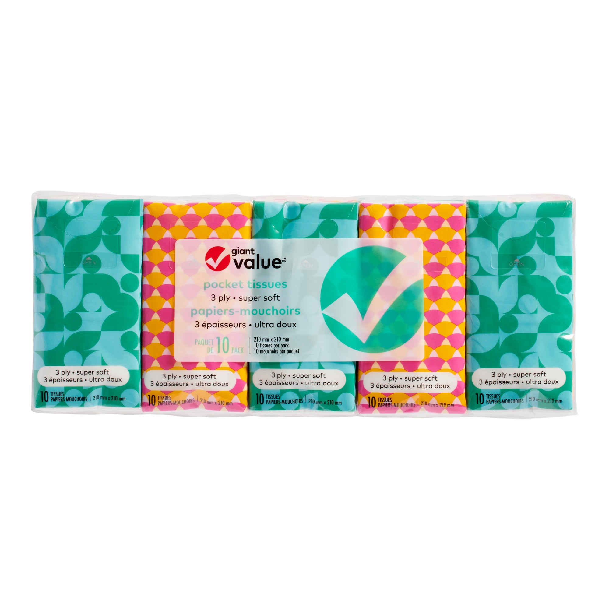 Giant Value Tissue Pocket Packs 10pk. Giant Tiger