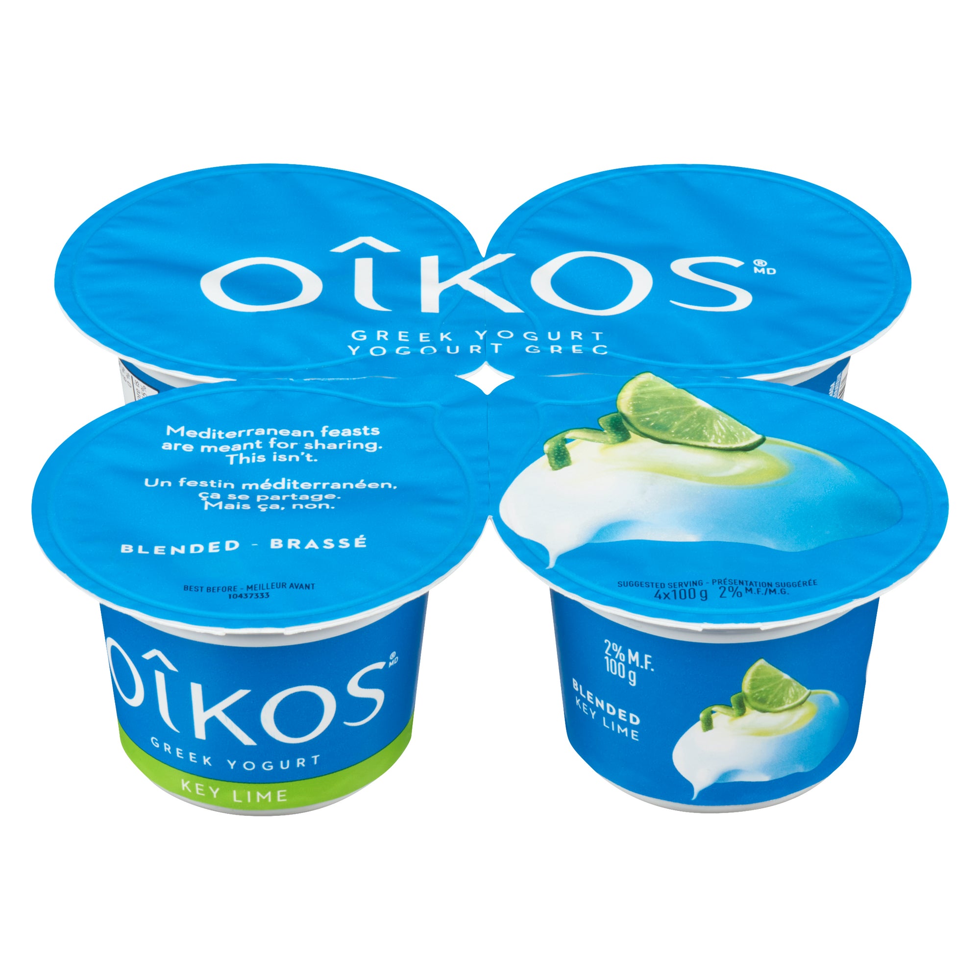 Oikos Greek Yogurt Key Lime 2 M.F. 4Pack, 100g Giant Tiger