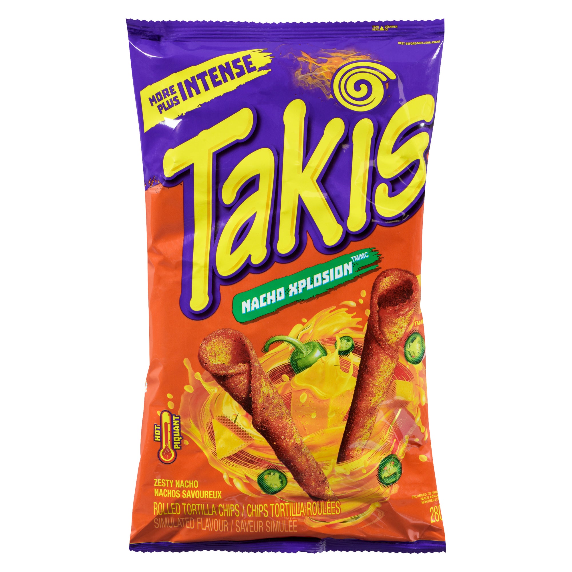 Barcel Takis Xplosion Zesty Nacho Mild Rolled Tortilla Chips, 280g