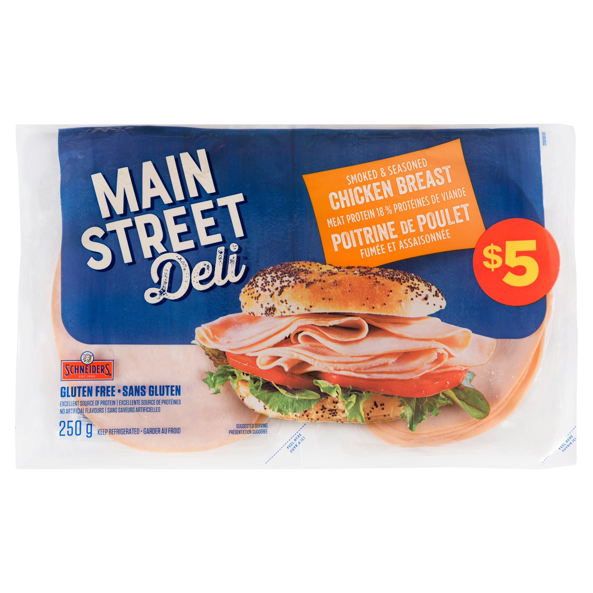 Schneiders MainStreet Deli Chicken Breast Smoked and Seasoned 250g