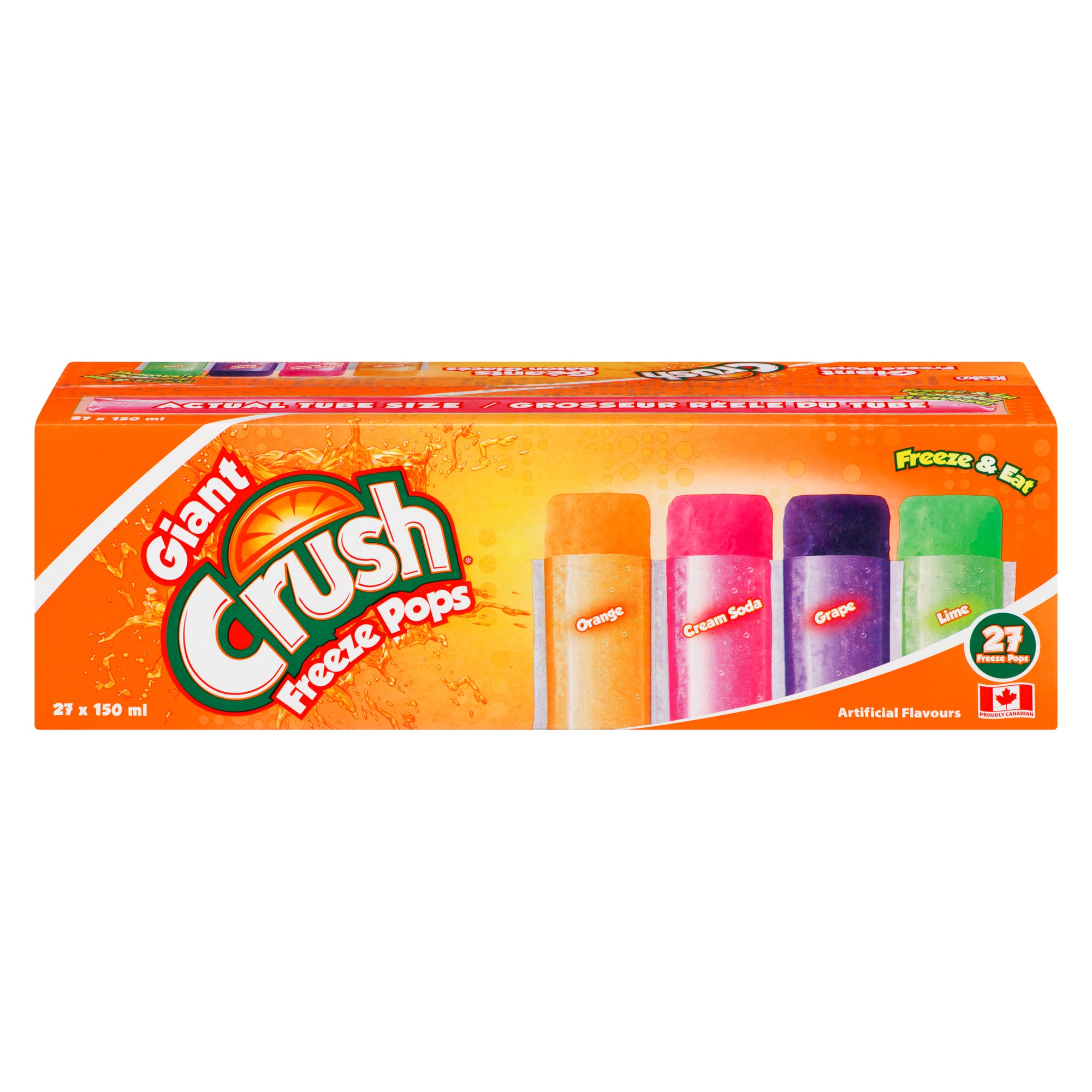 Crush Giant Freezies, 27Pack, 150ml Giant Tiger