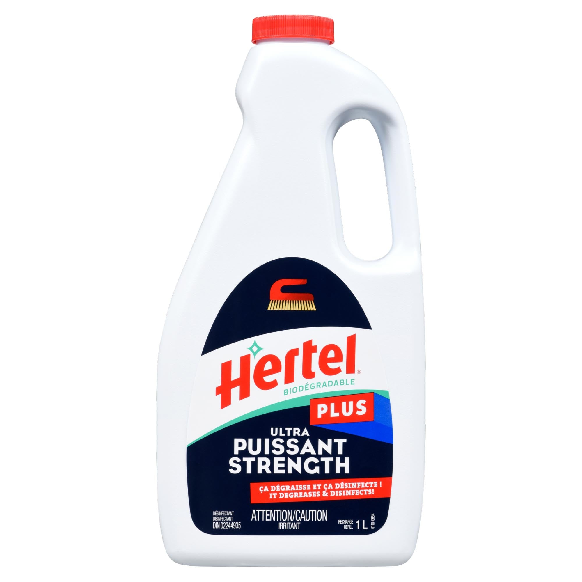 Hertel Plus Biodégradable Ultra Strength Disinfectant Refill, 1L