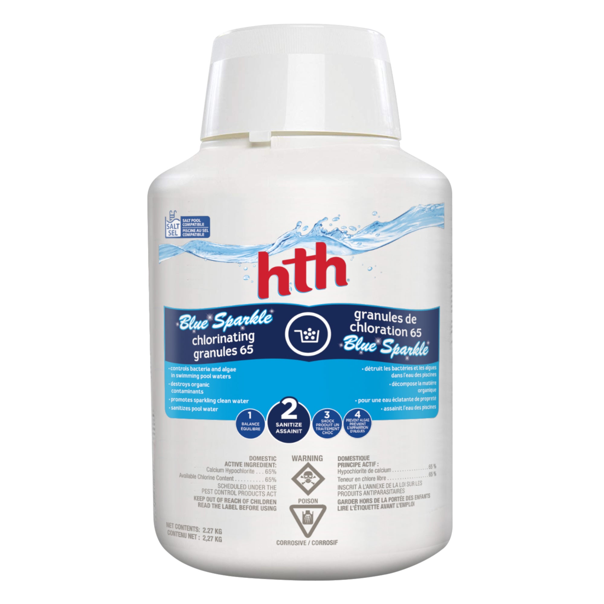 hth Blue Sparkle Chlorinating Granules 65, 2.2kg Giant Tiger