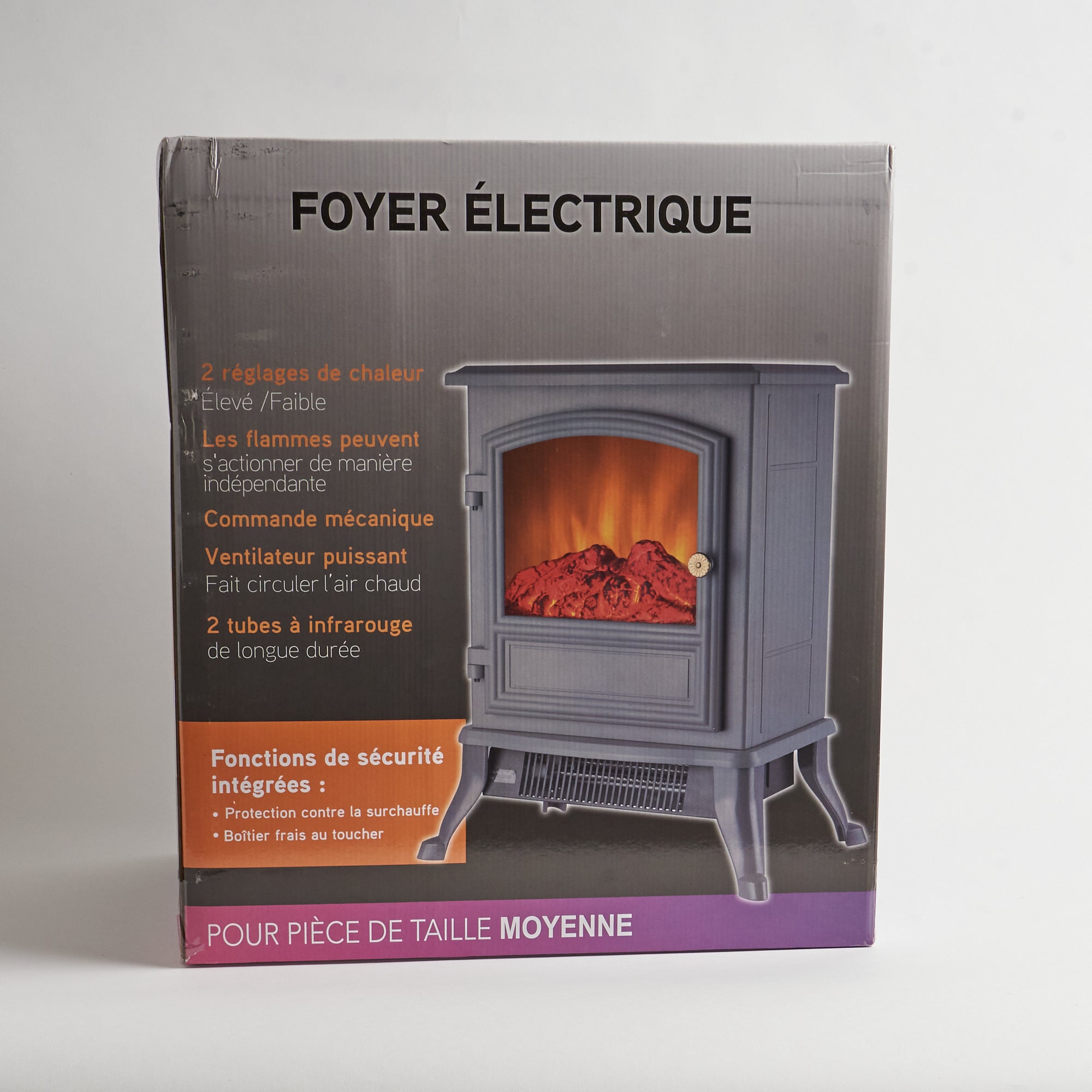 Infrared Fireplace Stove, 16.6-in x 10.9-in, Grey – Giant Tiger