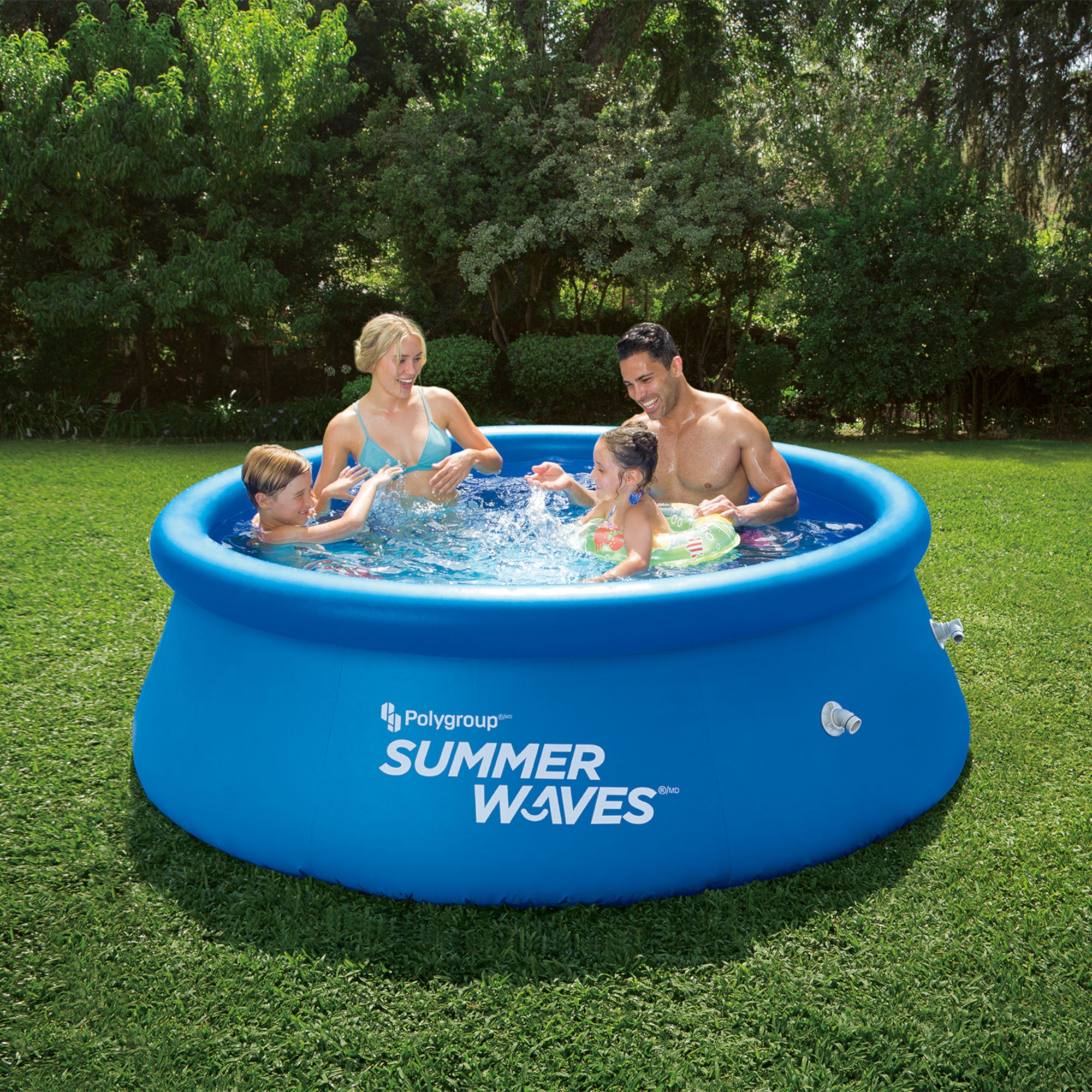 Quick Set Inflatable Ring Pool, Blue, 8-ft – Giant Tiger