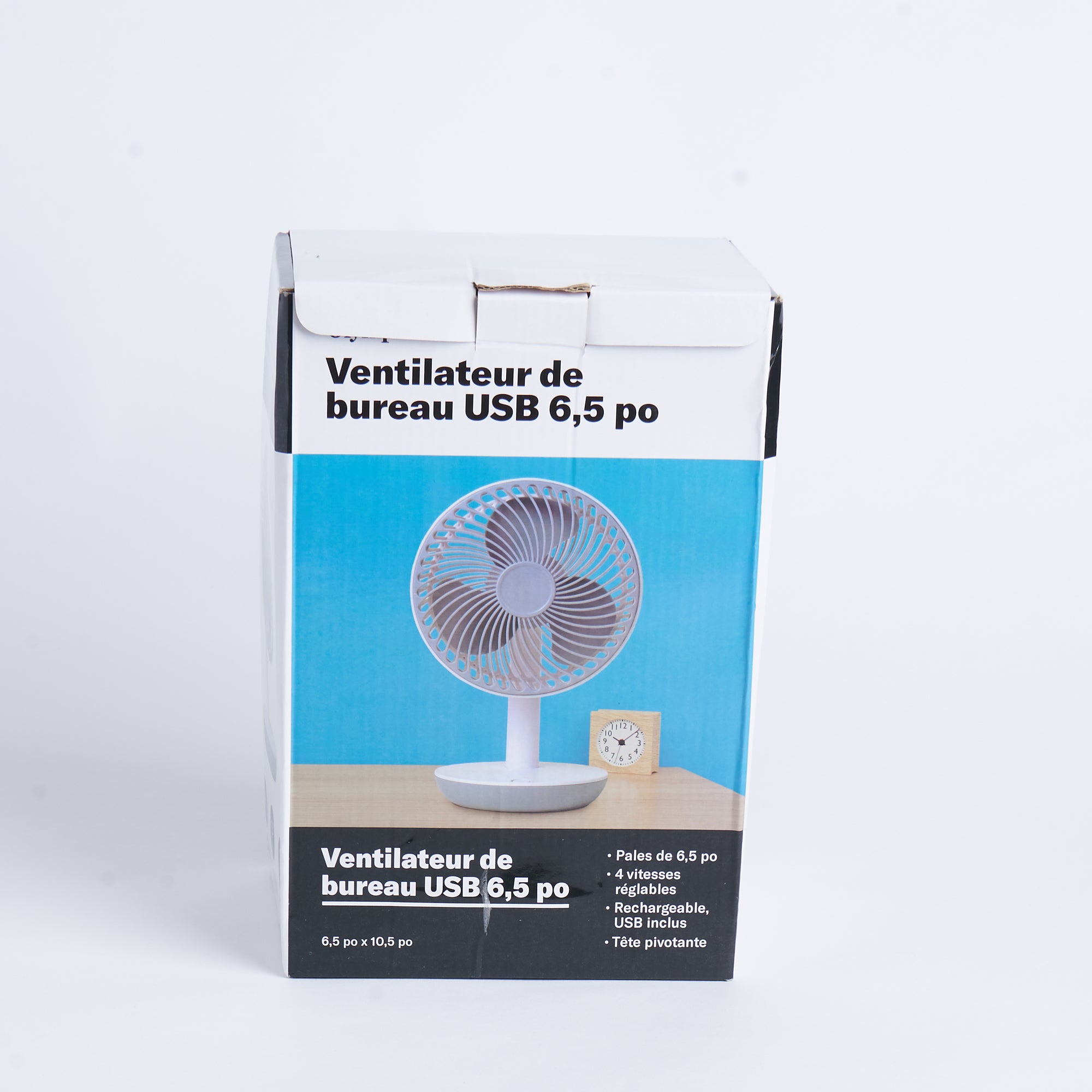 Rechargeable Desktop Fan, Grey and White, 6-in. – Giant Tiger