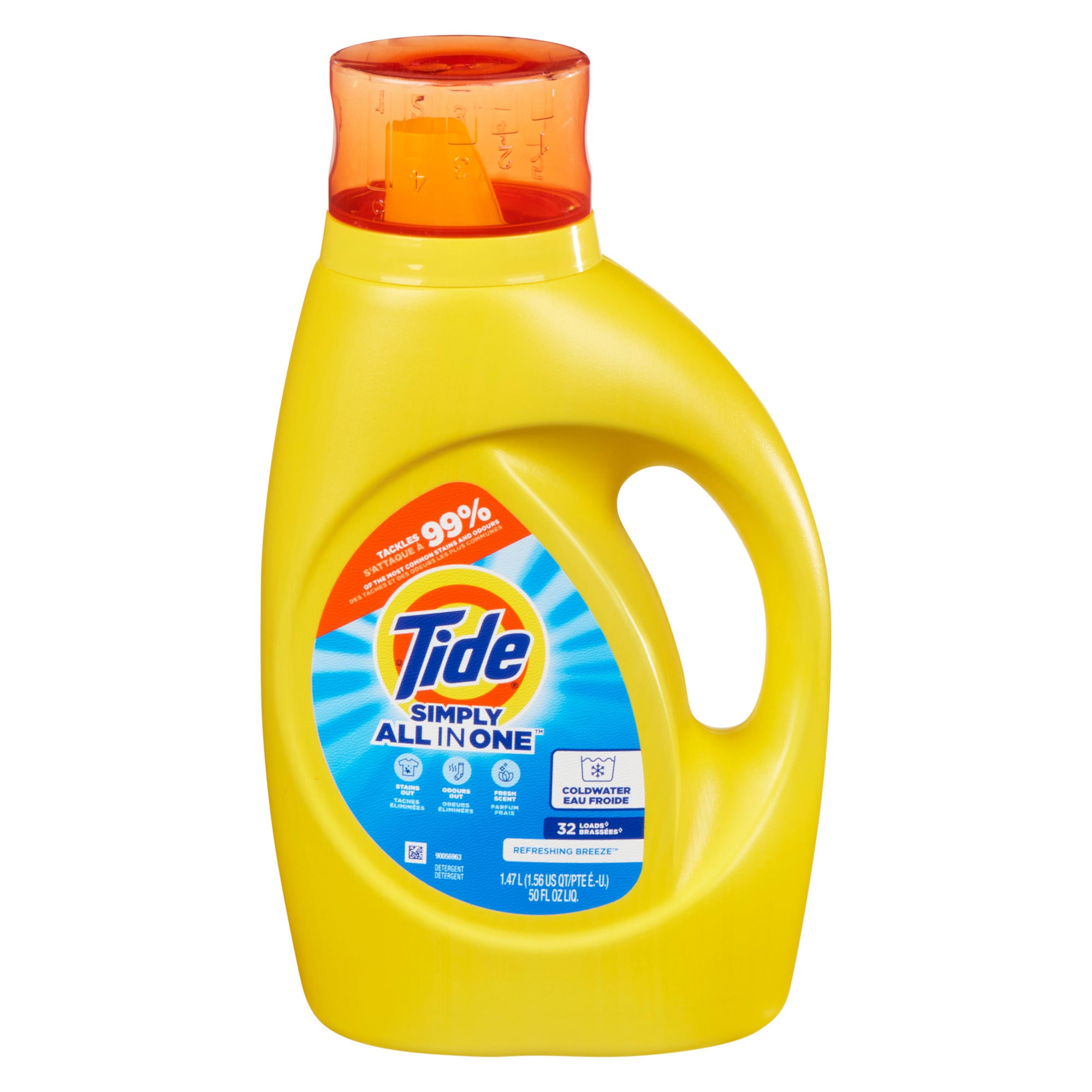 Tide Simply Allin1 Refreshing Breeze Liquid Laundry Detergent, 1.47