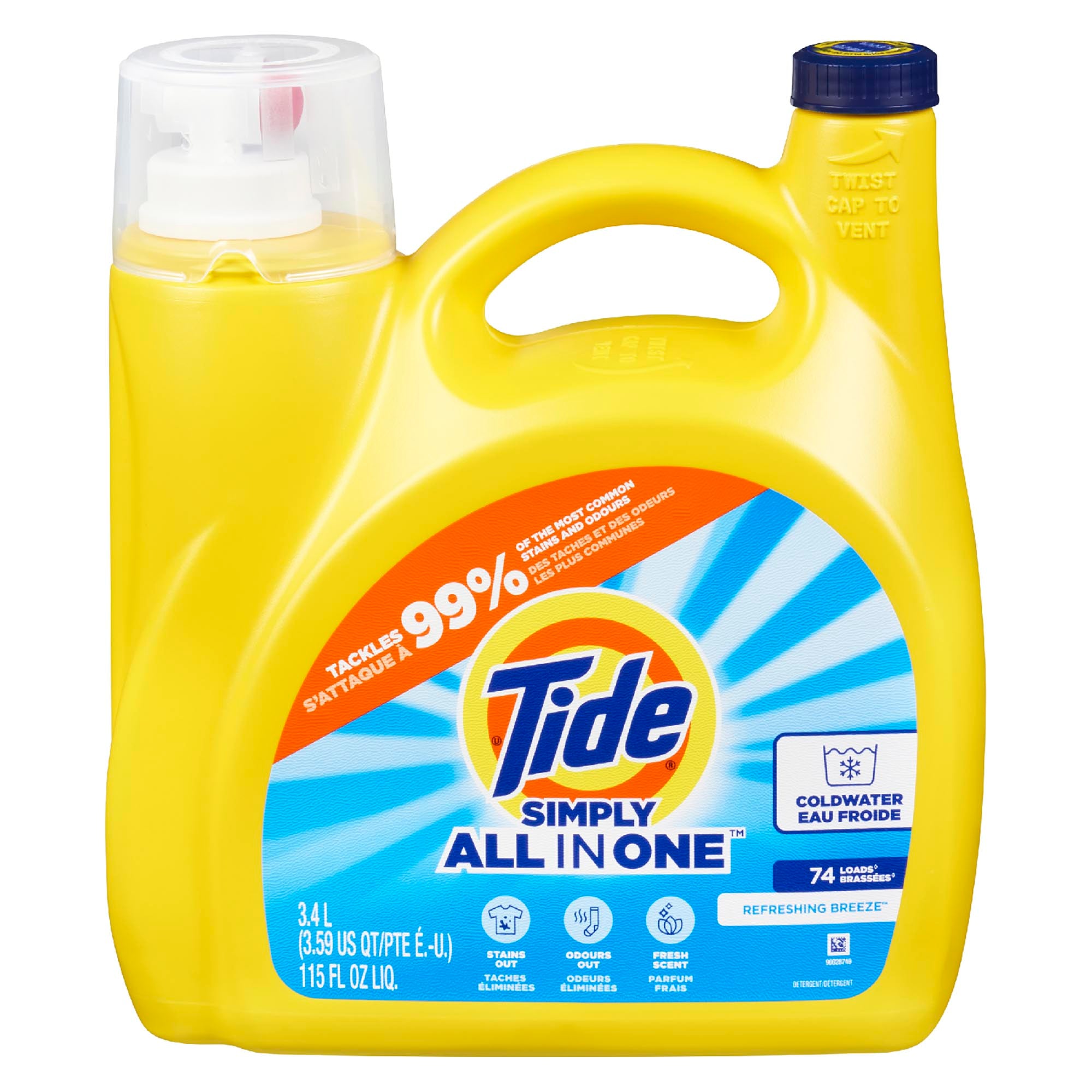 Tide Simply Allin1 Daybreak Fresh Coldwater Liquid Laundry Detergent