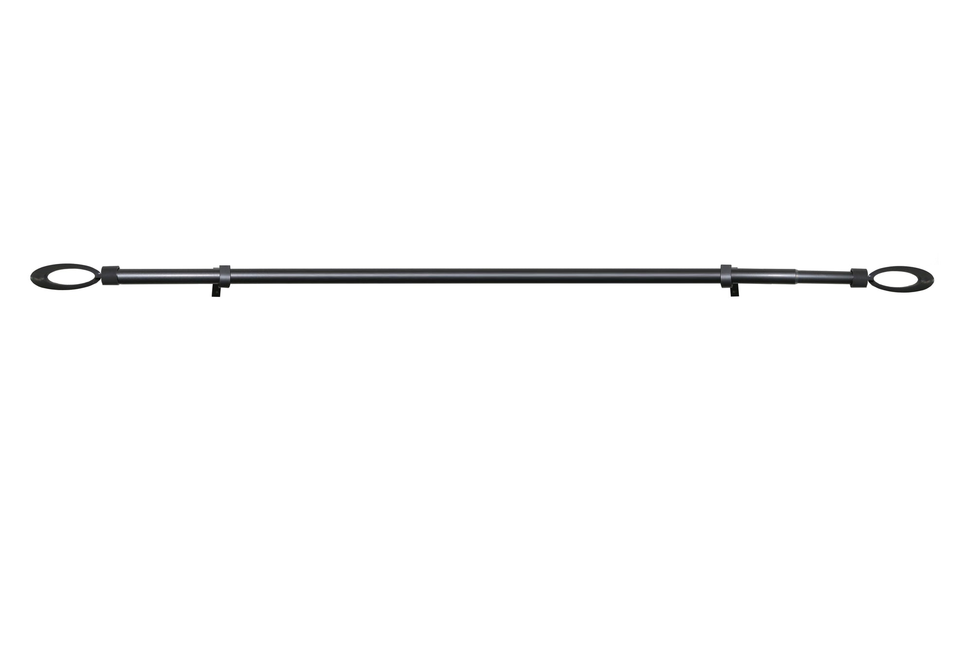 HomeStyles Adjustable 28in to 48in Curtain Rod, Gun Metal Giant Tiger