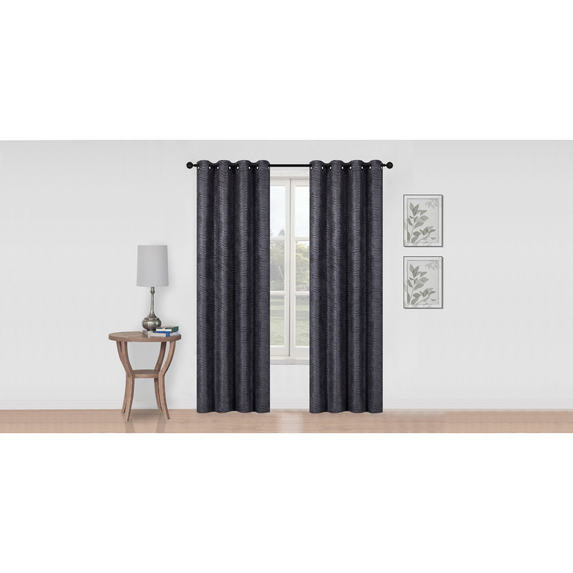 Home Beyond Heavyweight Embossed Room Darkening Curtain, 84in Giant