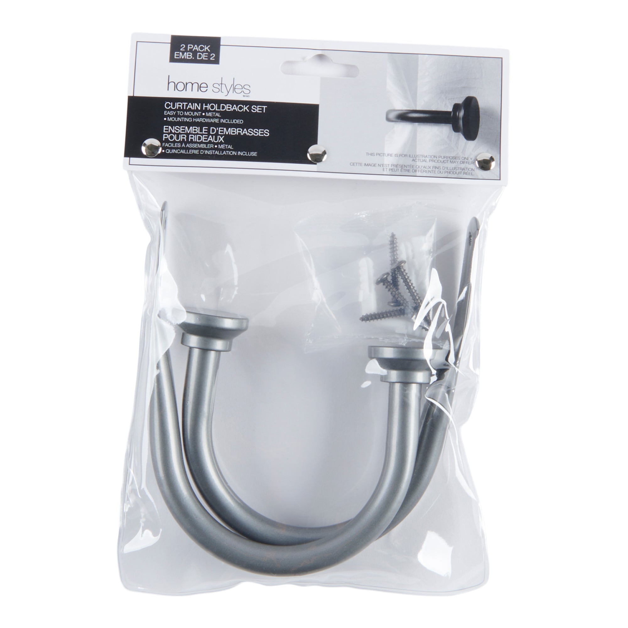 HomeStyles Metal Drapery Holdbacks, 2Set Giant Tiger