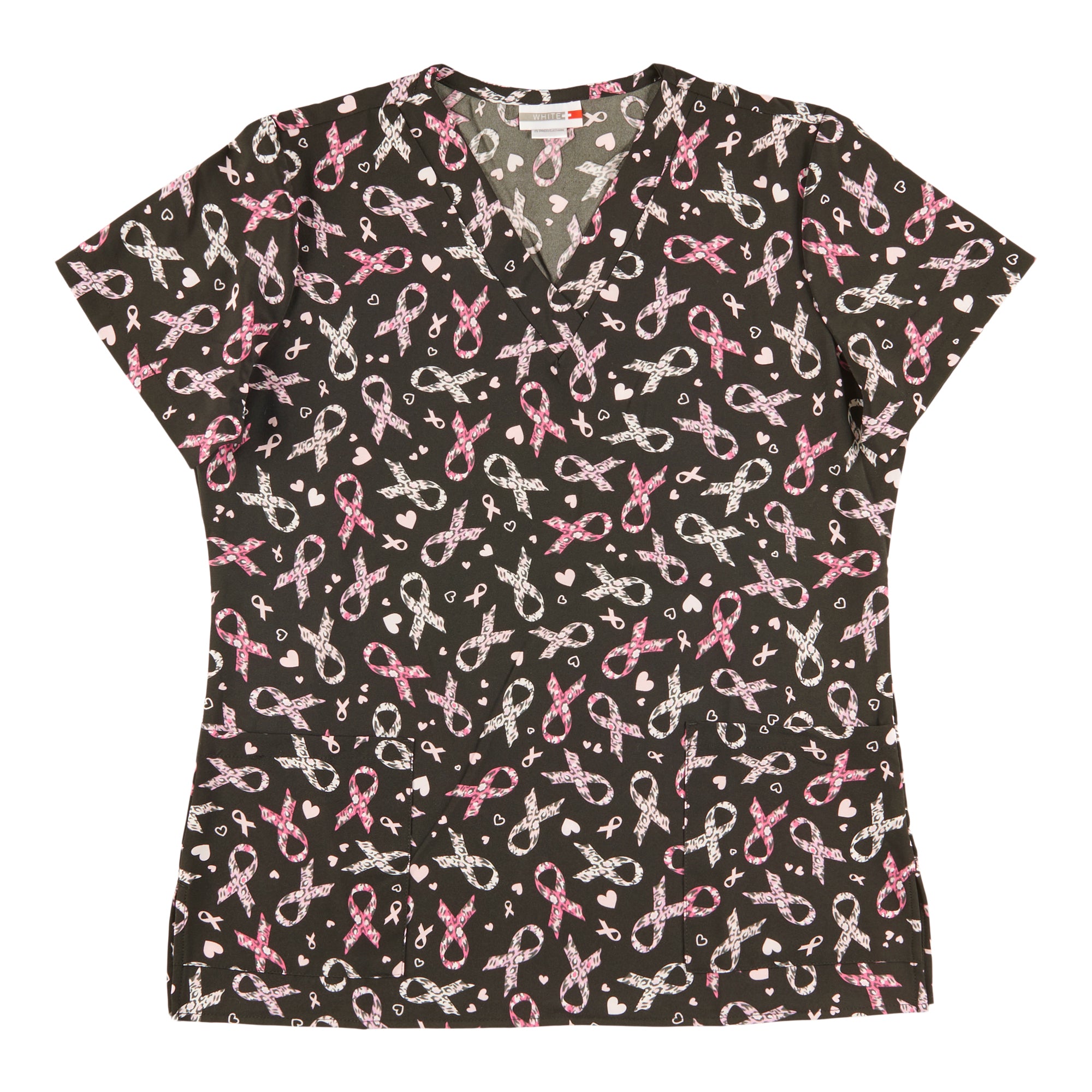 White Cross Women's Scrub Top with Cure Prints Giant Tiger