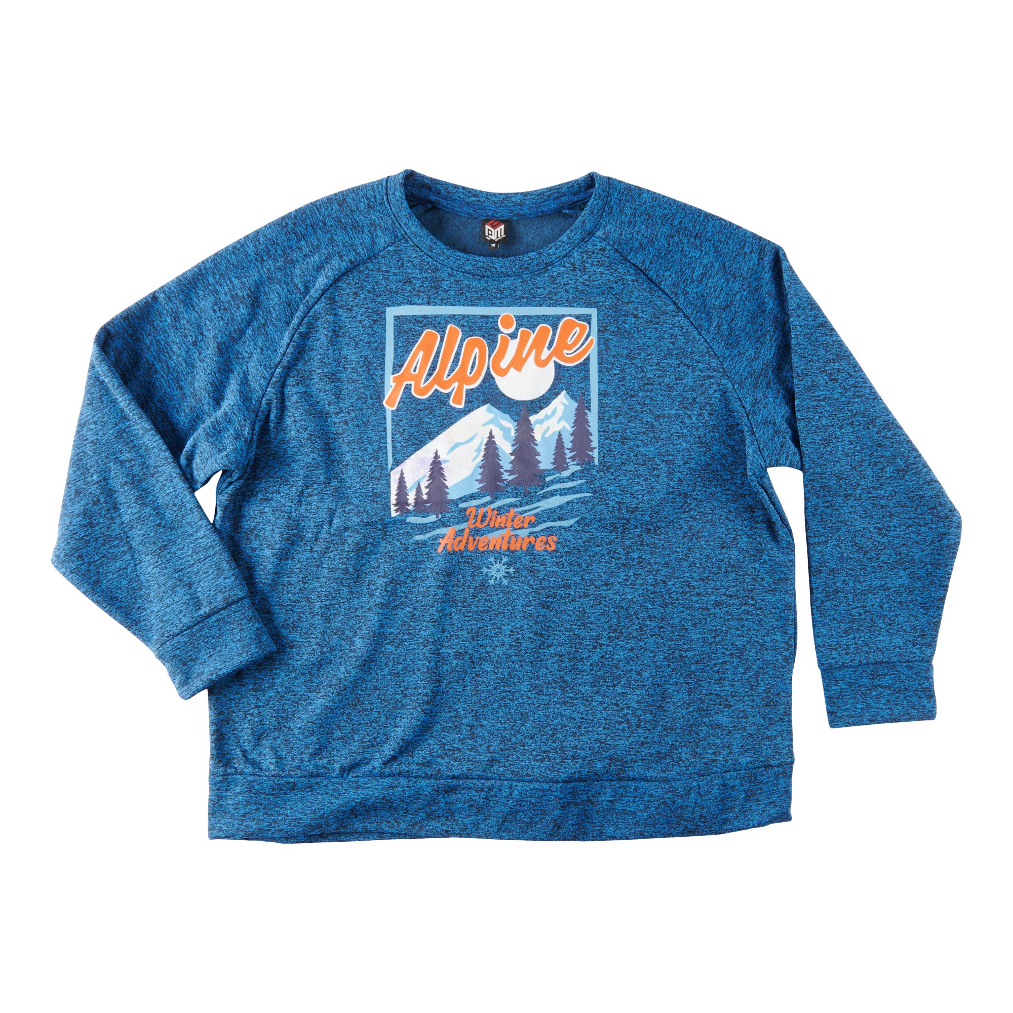 Women's Plus Long Sleeve Screen Printed Crew Neck Top Giant Tiger