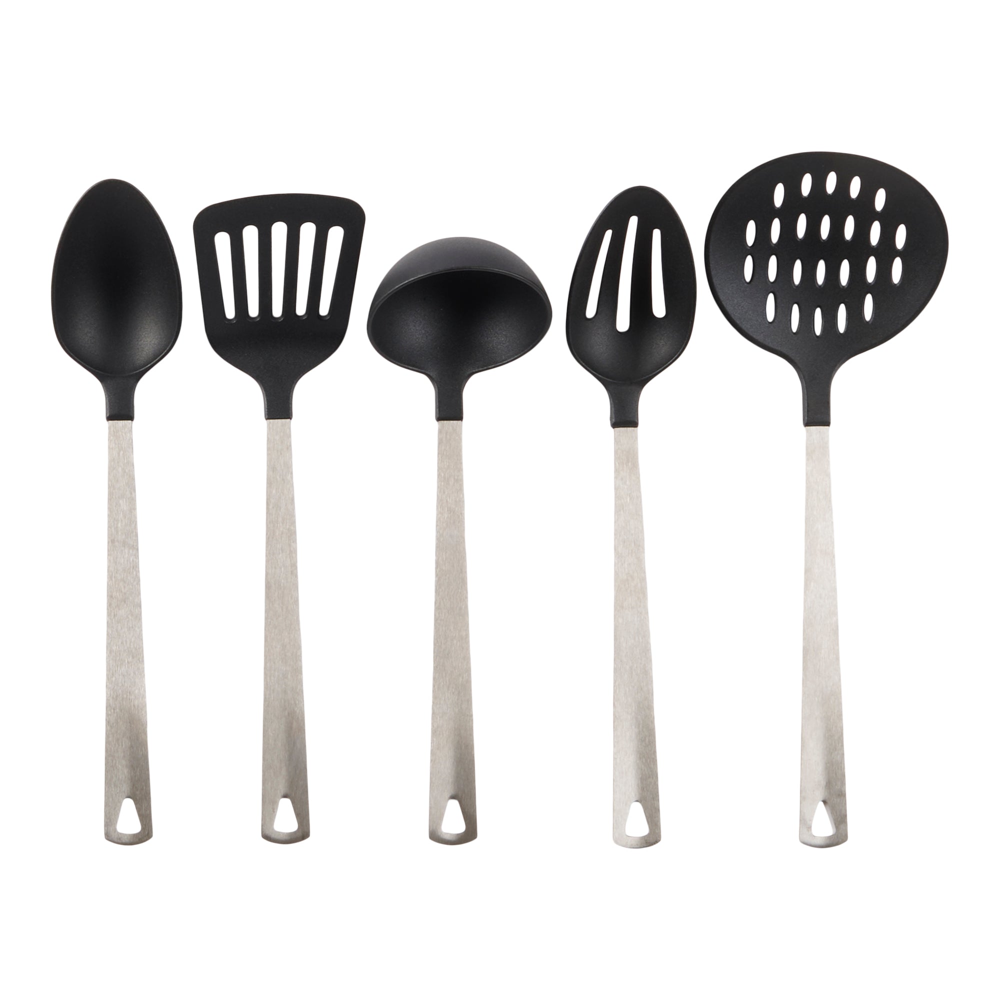 Kitchen Utensil Set with Stainless Steel Handle, 5Piece Giant Tiger