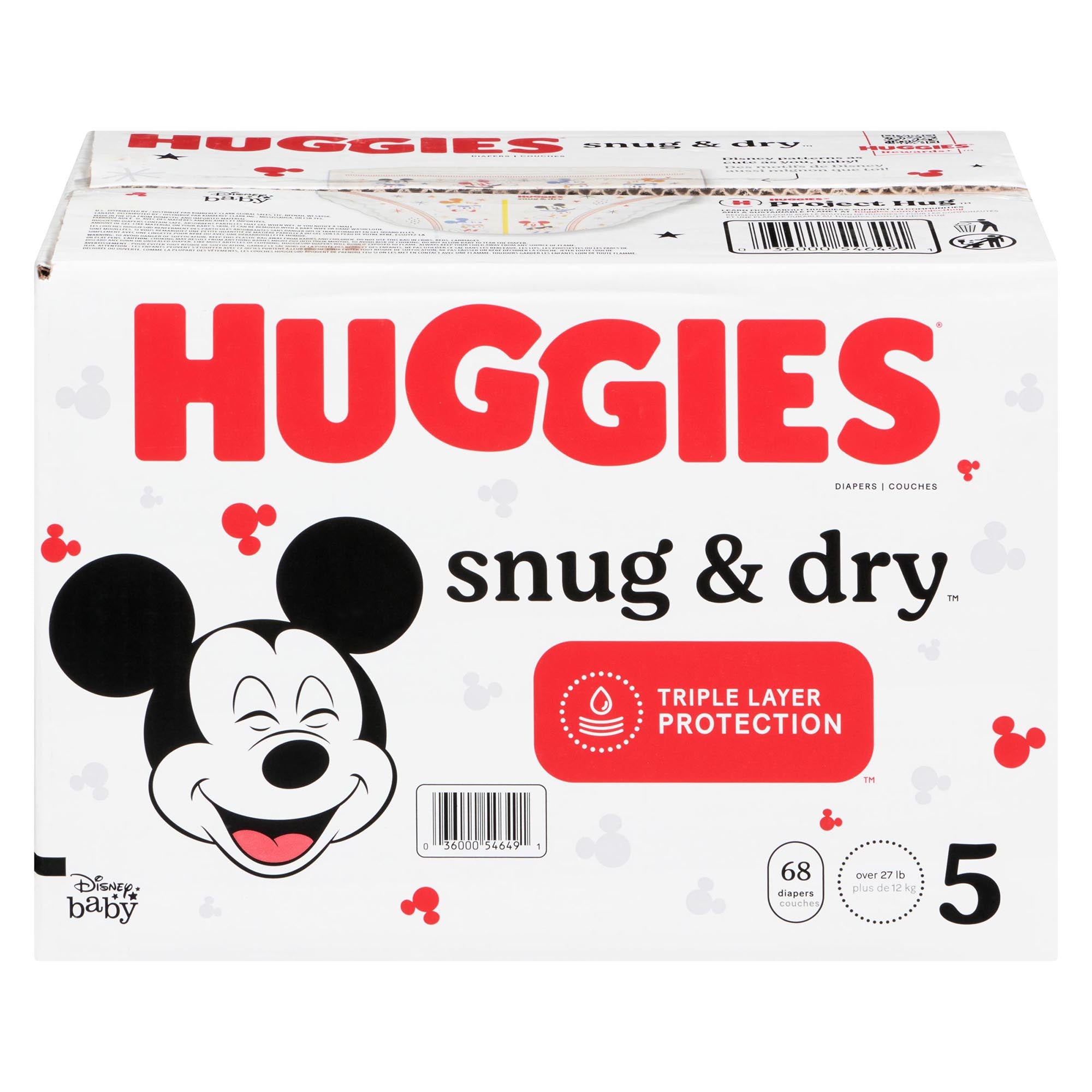 Couches Huggies Snug & Dry, emb./68 Giant Tiger