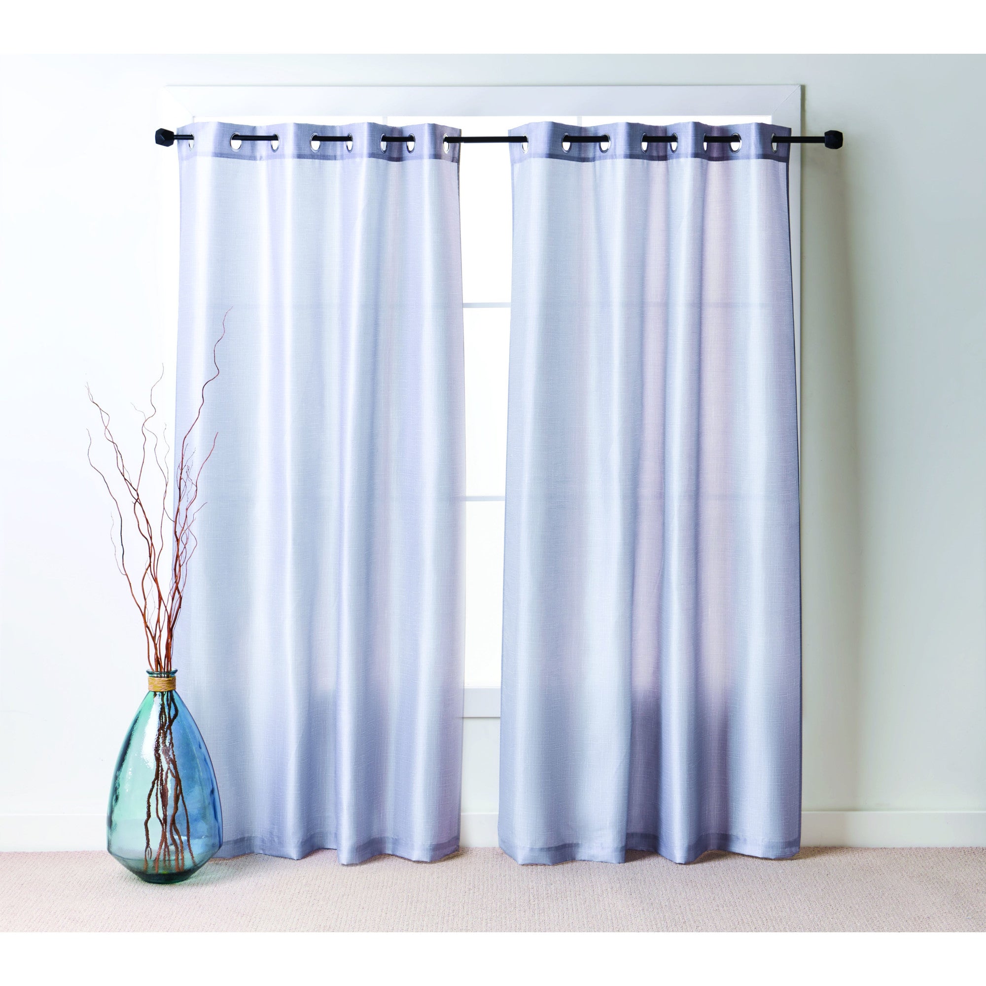 Debbie Travis® Printed Faux Silk Curtain, 84in, 2Pack Giant Tiger