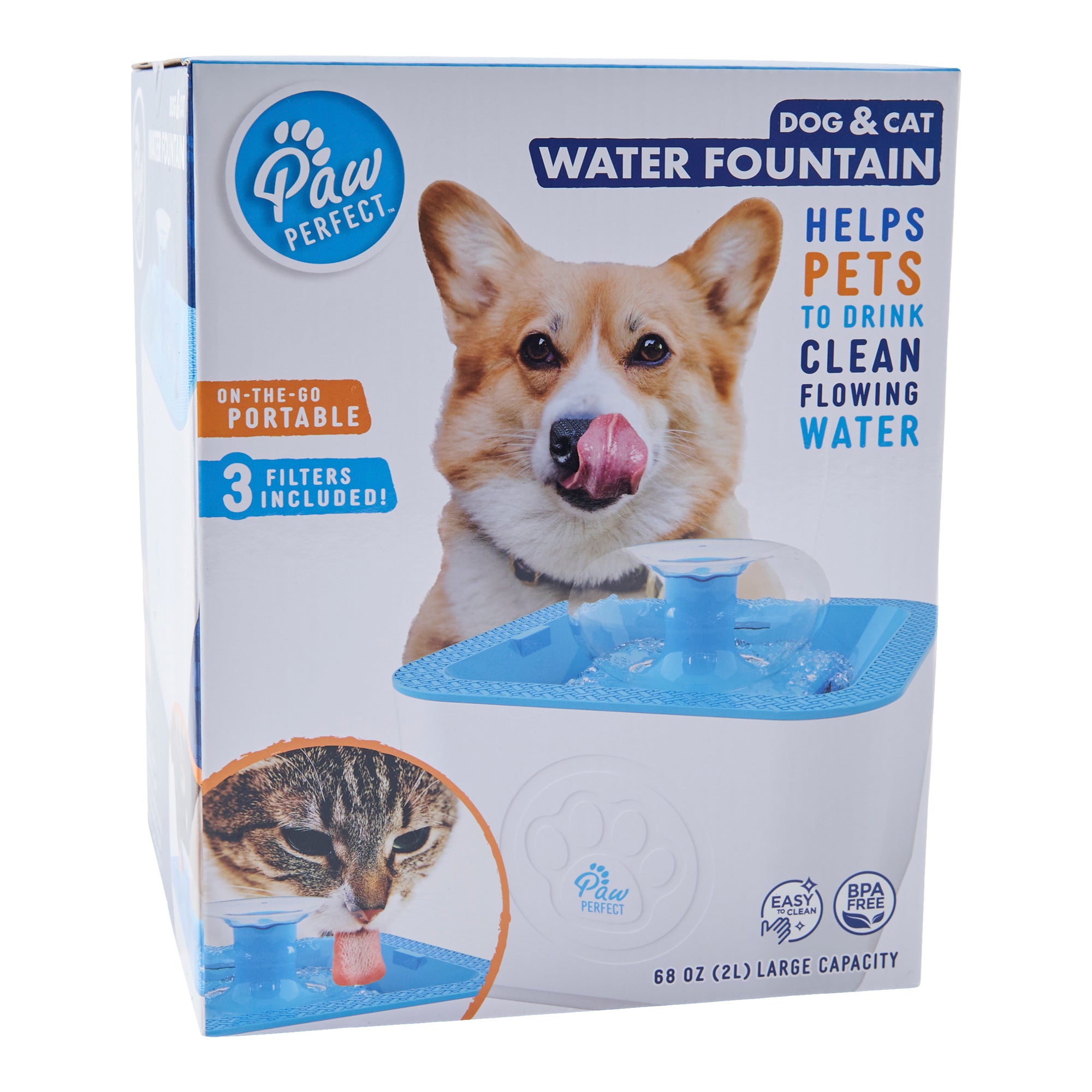 As Seen On TV Paw Perfect Pet Water Fountain Giant Tiger