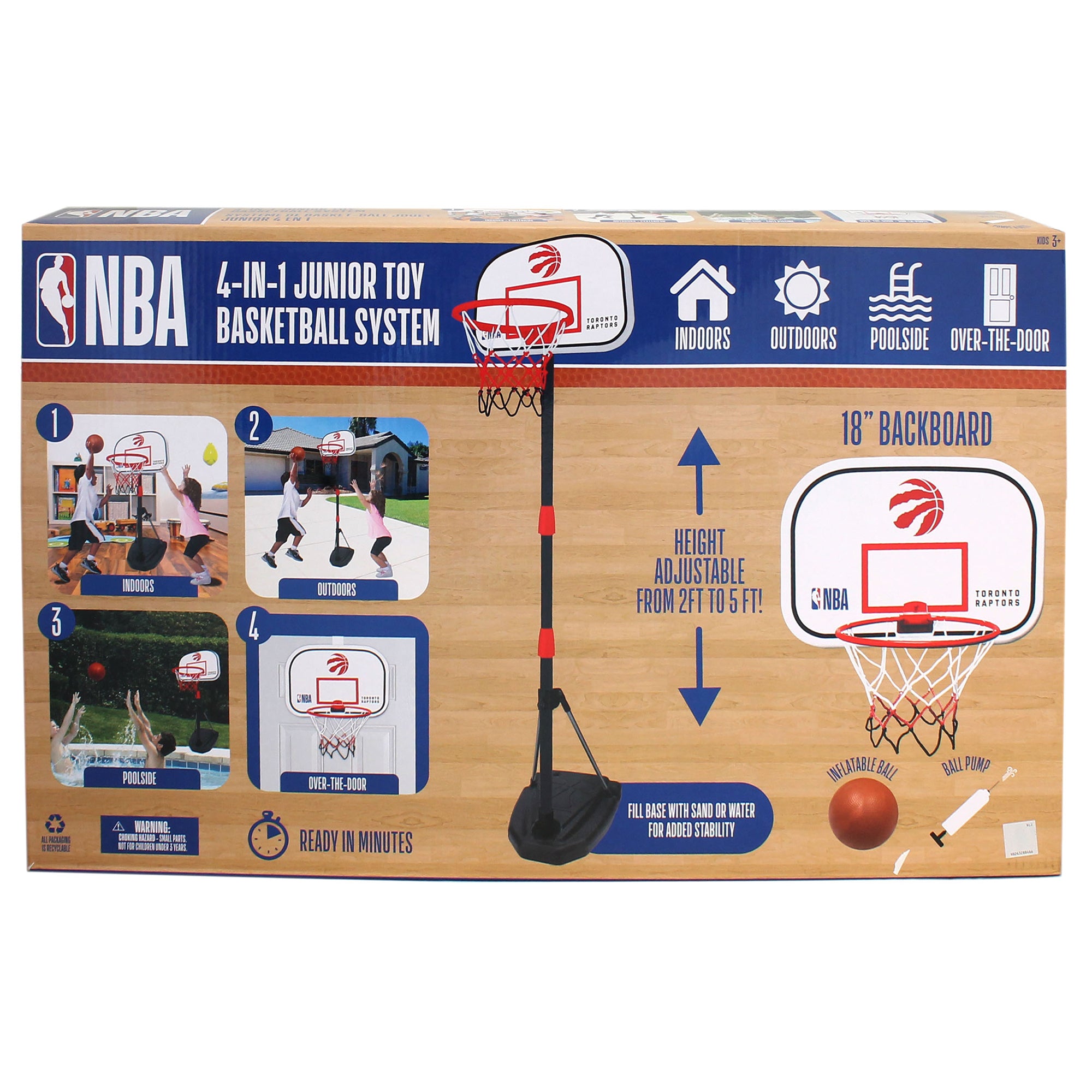 NBA 4in1 Junior Basketball Net System Giant Tiger