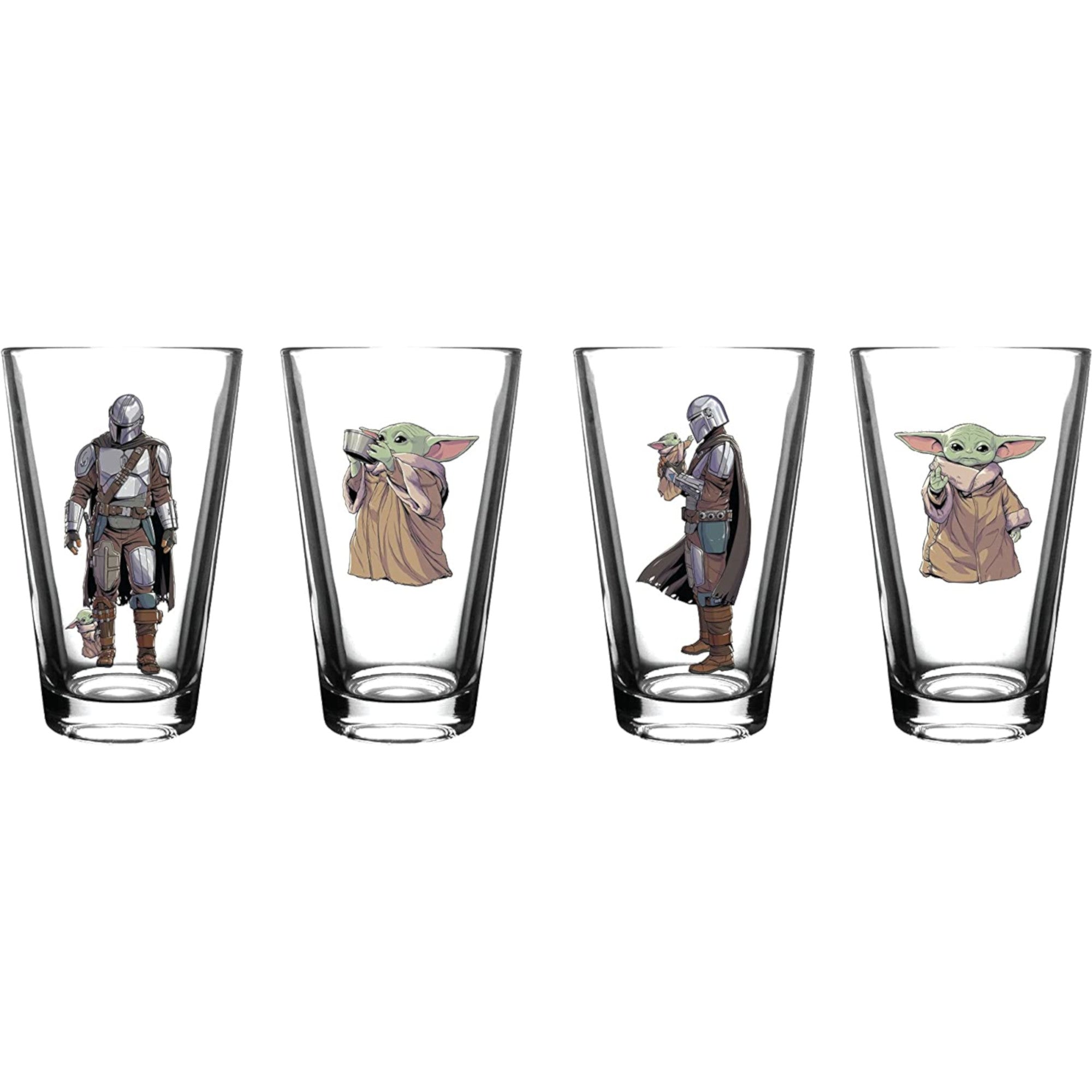 Mandalorian Pint Glass, 4Pack, 16oz. Giant Tiger