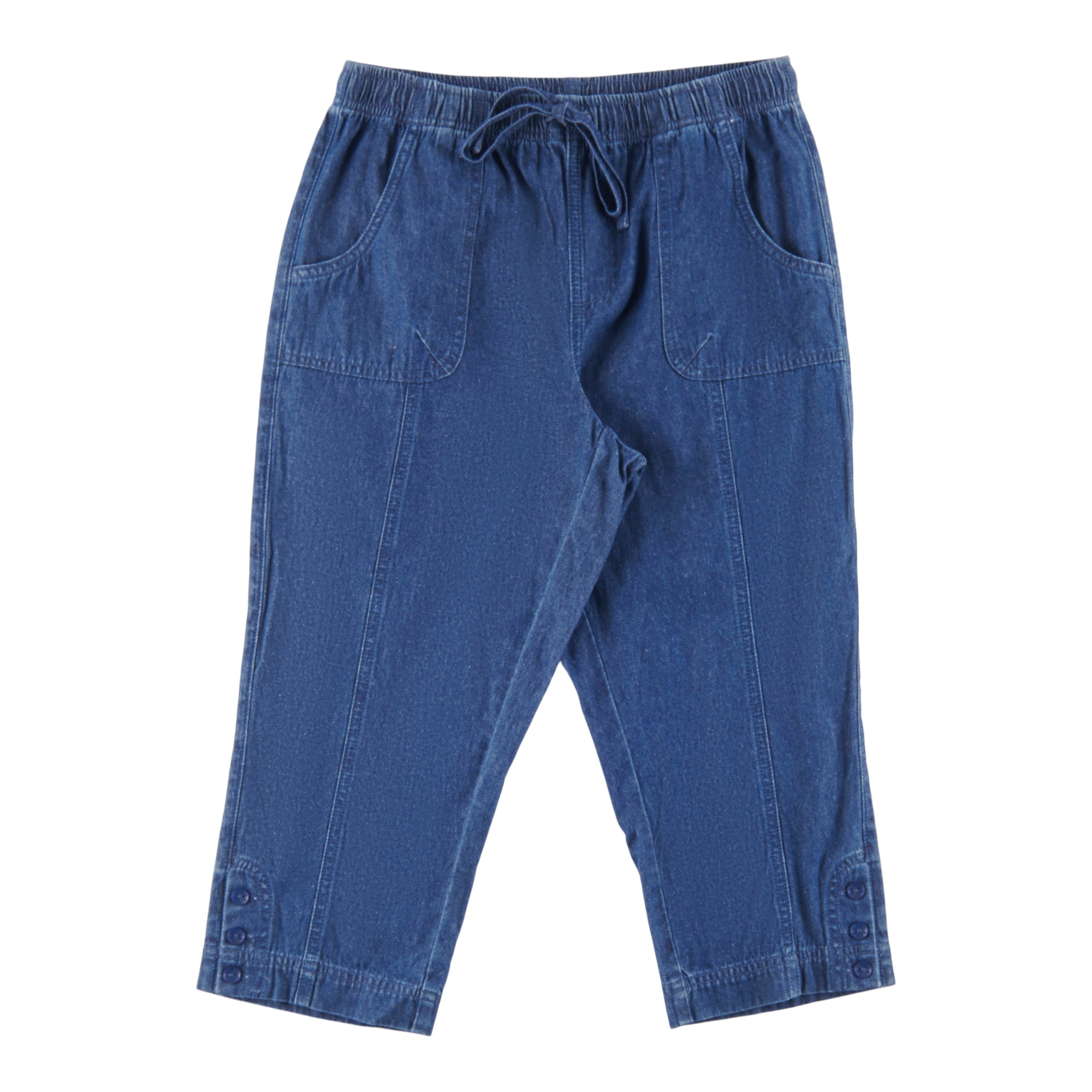 Classic Editions Women's Summer Look Denim Capris with Pockets Giant