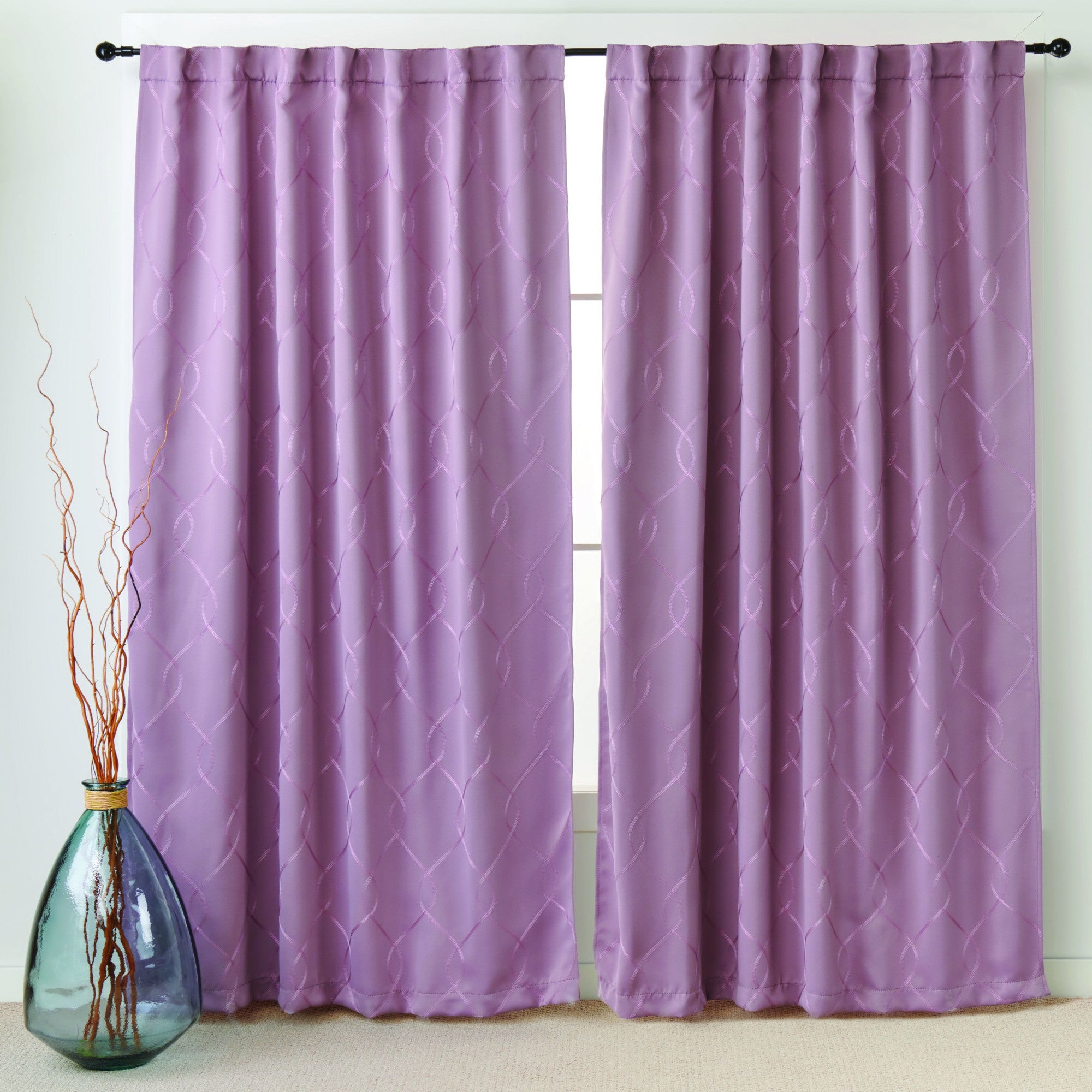 Debbie Travis® Embroidered Room Darkening Curtain, 2Pack, 84in