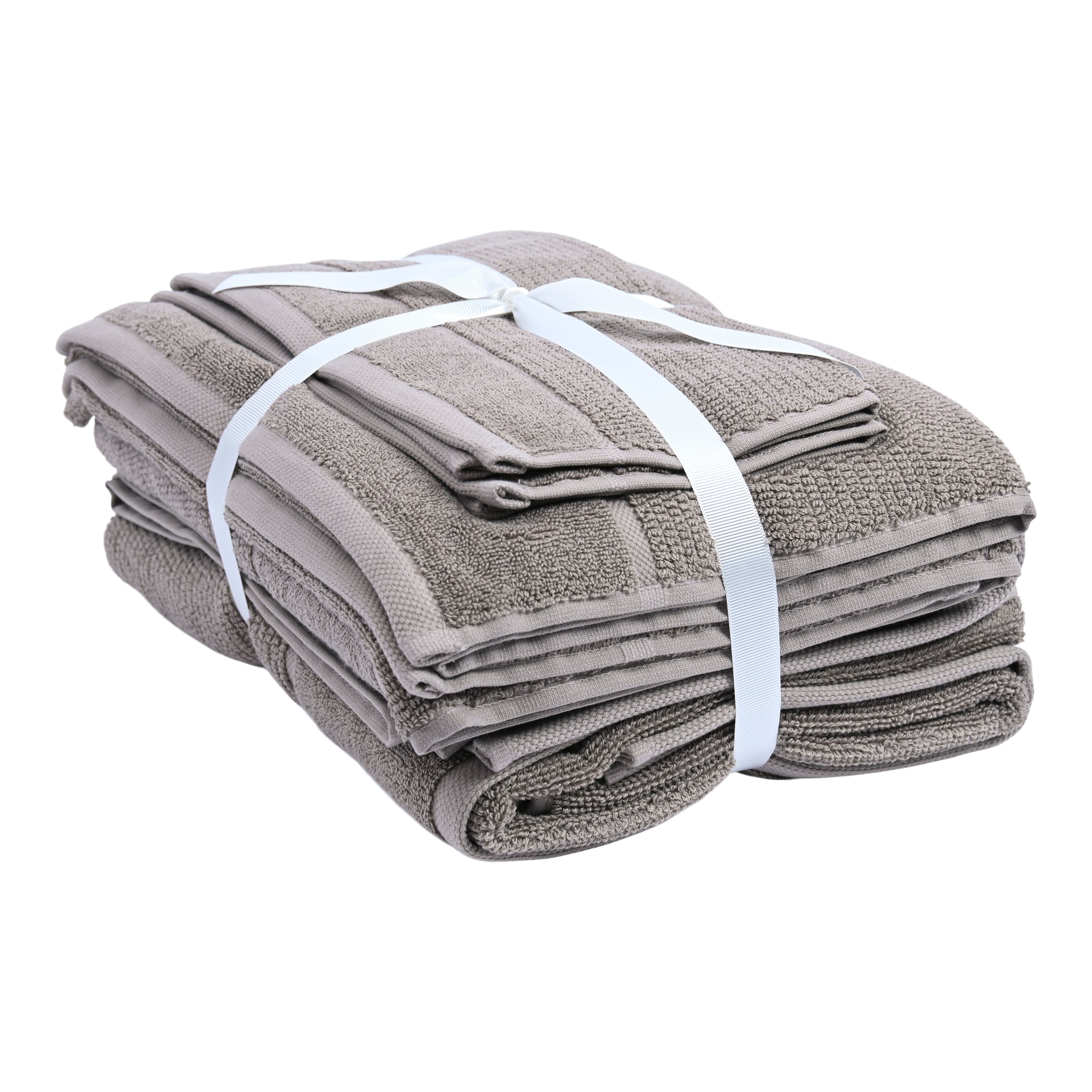 Paarizaat Cotton Towel Set, Taupe, 6Piece Giant Tiger