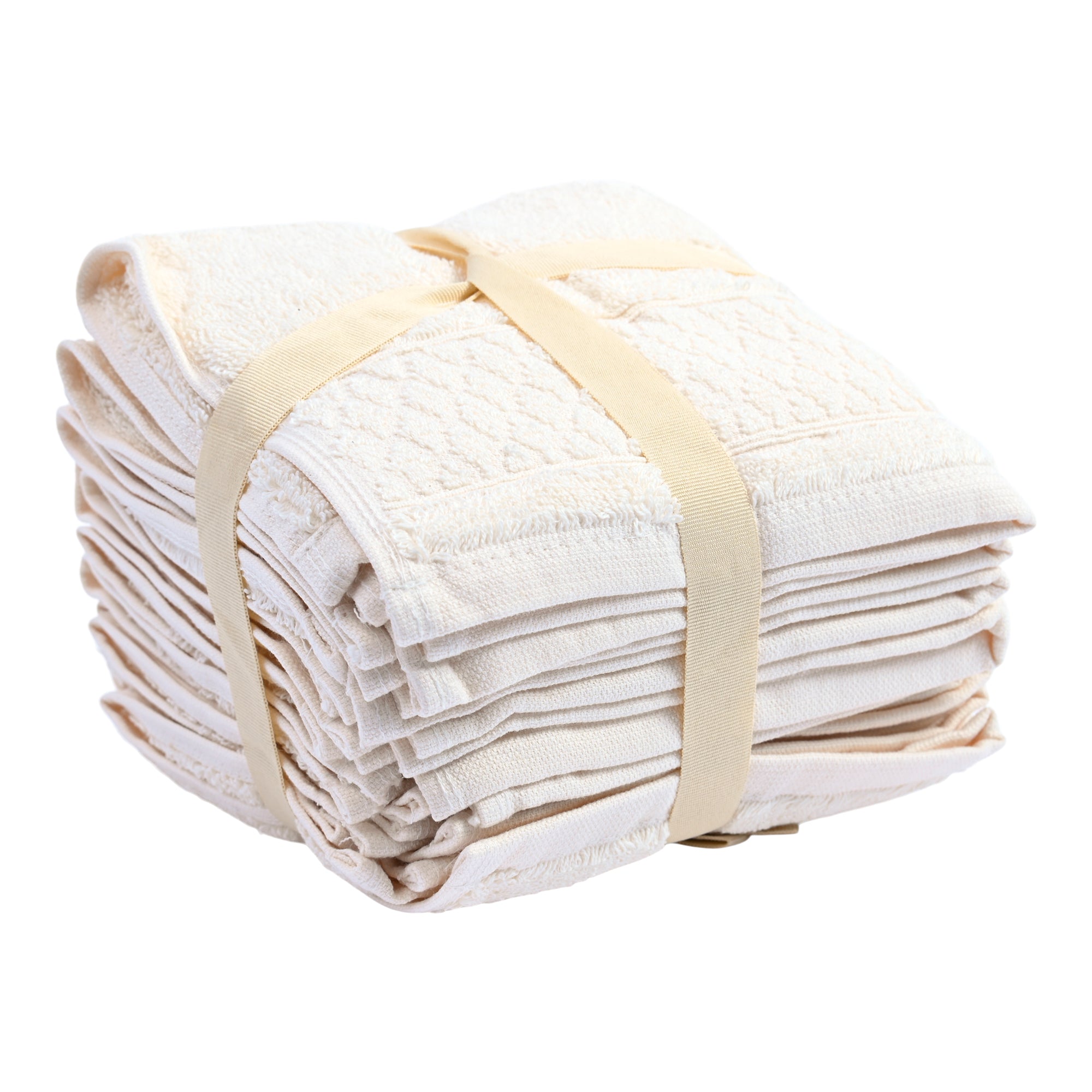 Paarizaat Cotton Face Towel Set, Cream, 8Piece Giant Tiger