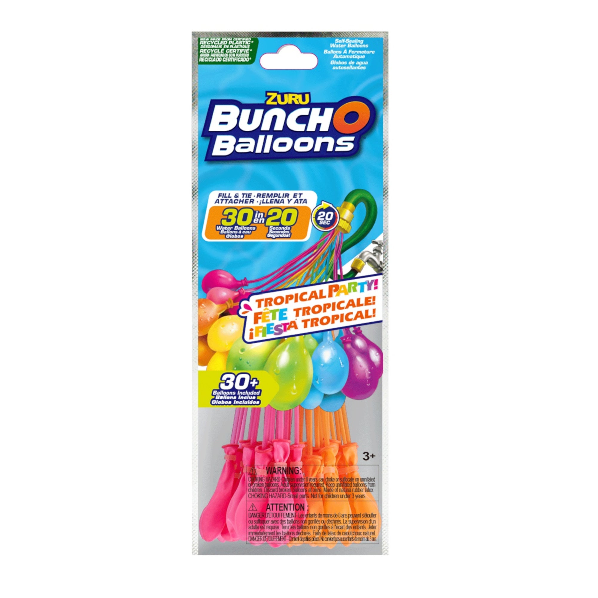 Zuru Bunch O Balloons Self-Sealing Water Balloons, Tropical Party – Giant  Tiger