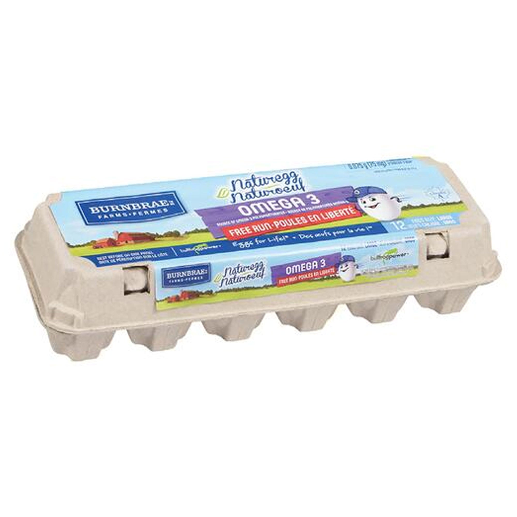 Burnbrae Farms Naturegg Omega 3 Size Large Eggs, 12Pack Giant Tiger