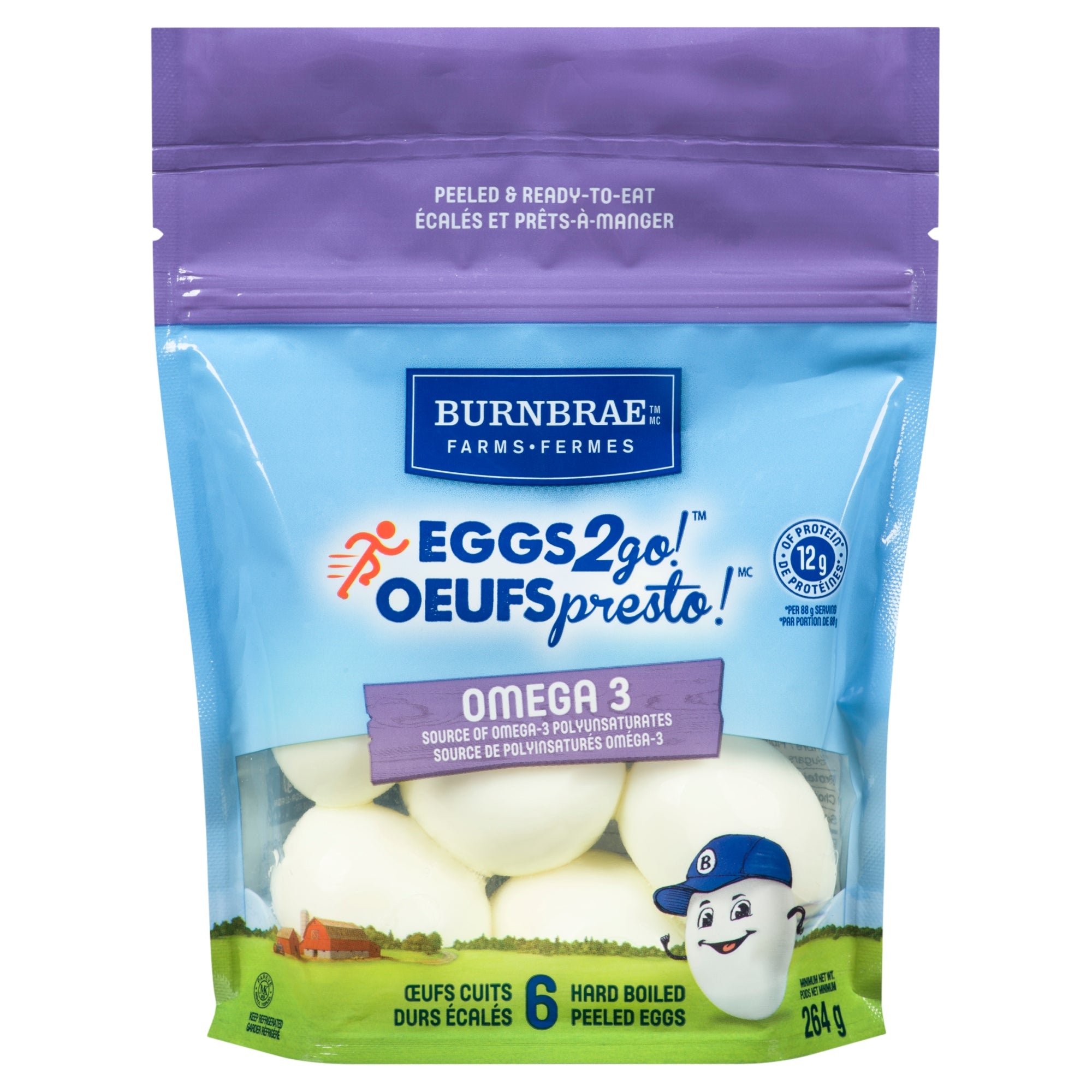 Burnbrae Farms Eggs2go! Peeled Hard Boiled Eggs 6Pack, 264g Giant Tiger