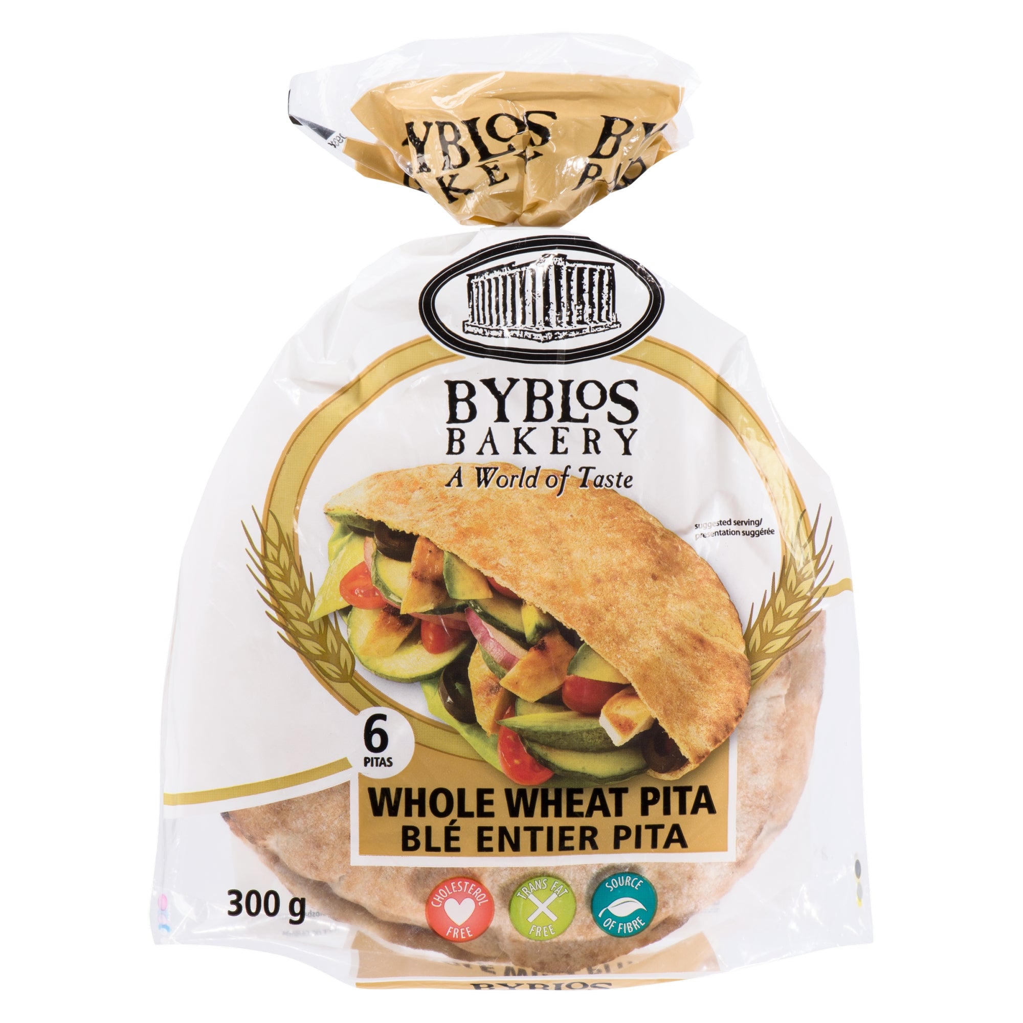 Byblos Bakery Whole Wheat Pita, 6Pack, 300g Giant Tiger
