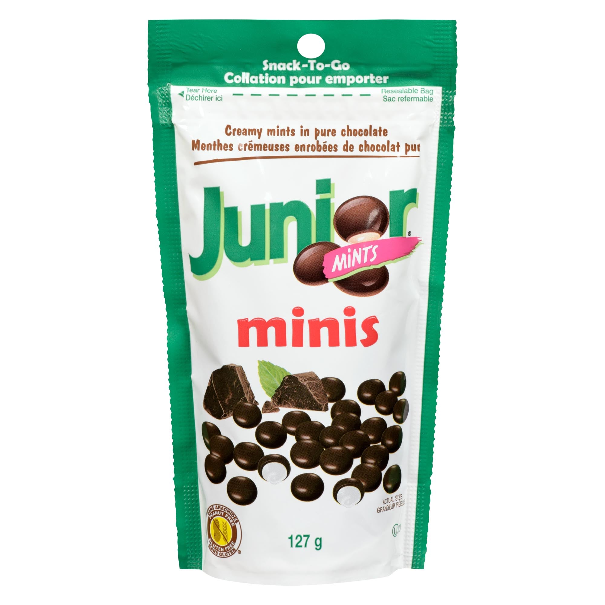 Junior Mints Minis Creamy Mints in Pure Chocolate, 127g Giant Tiger