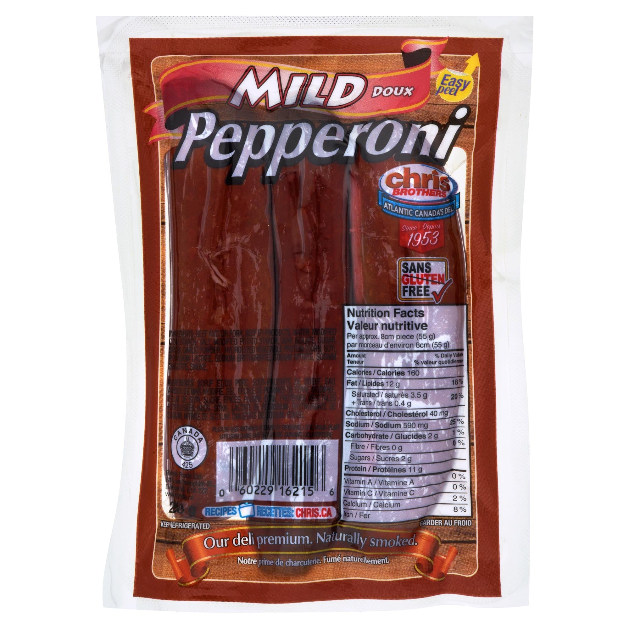 Chris Brothers Mild Pepperoni Sticks 250g Giant Tiger