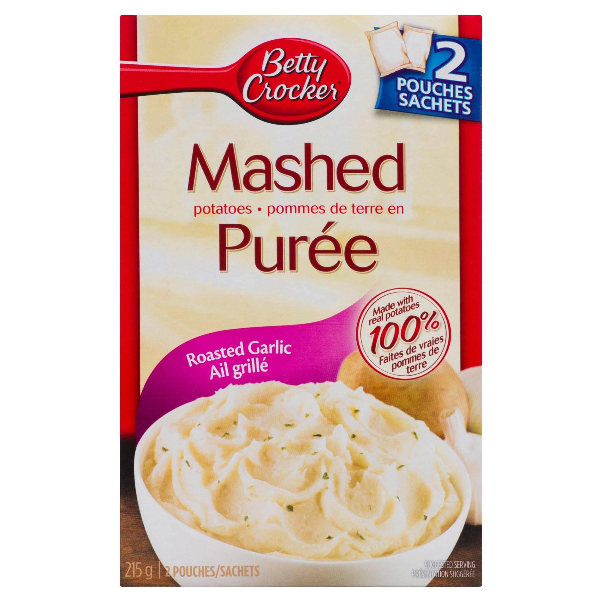 Betty Crocker Roasted Garlic Mashed Potatoes, 2Pack, 215g Giant Tiger