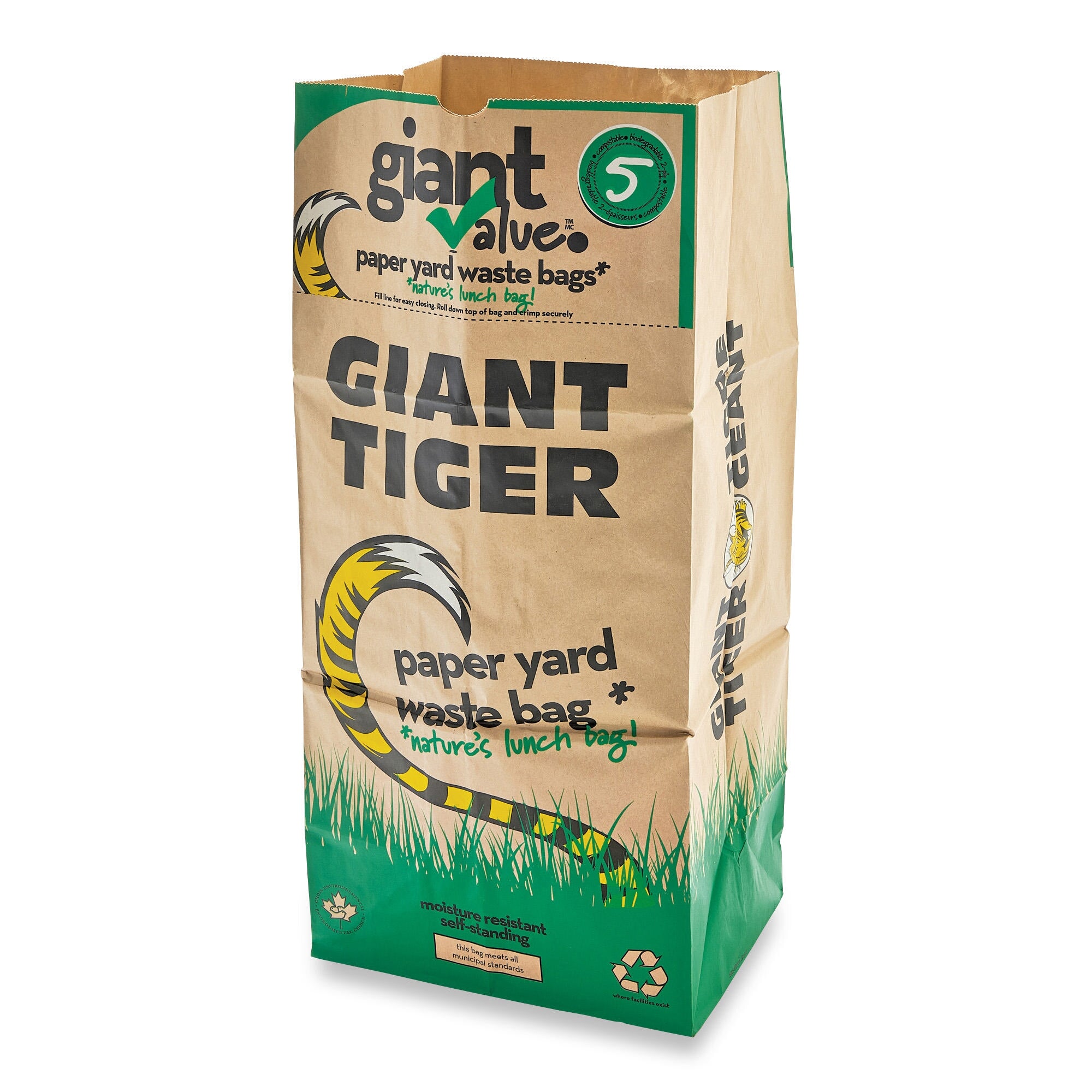 Giant Value Yard Waste Bags 5pk. Giant Tiger
