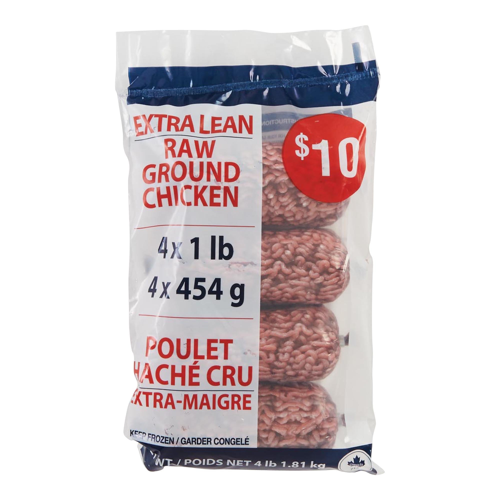 Extra Lean Ground Chicken 4pk. 454g Giant Tiger