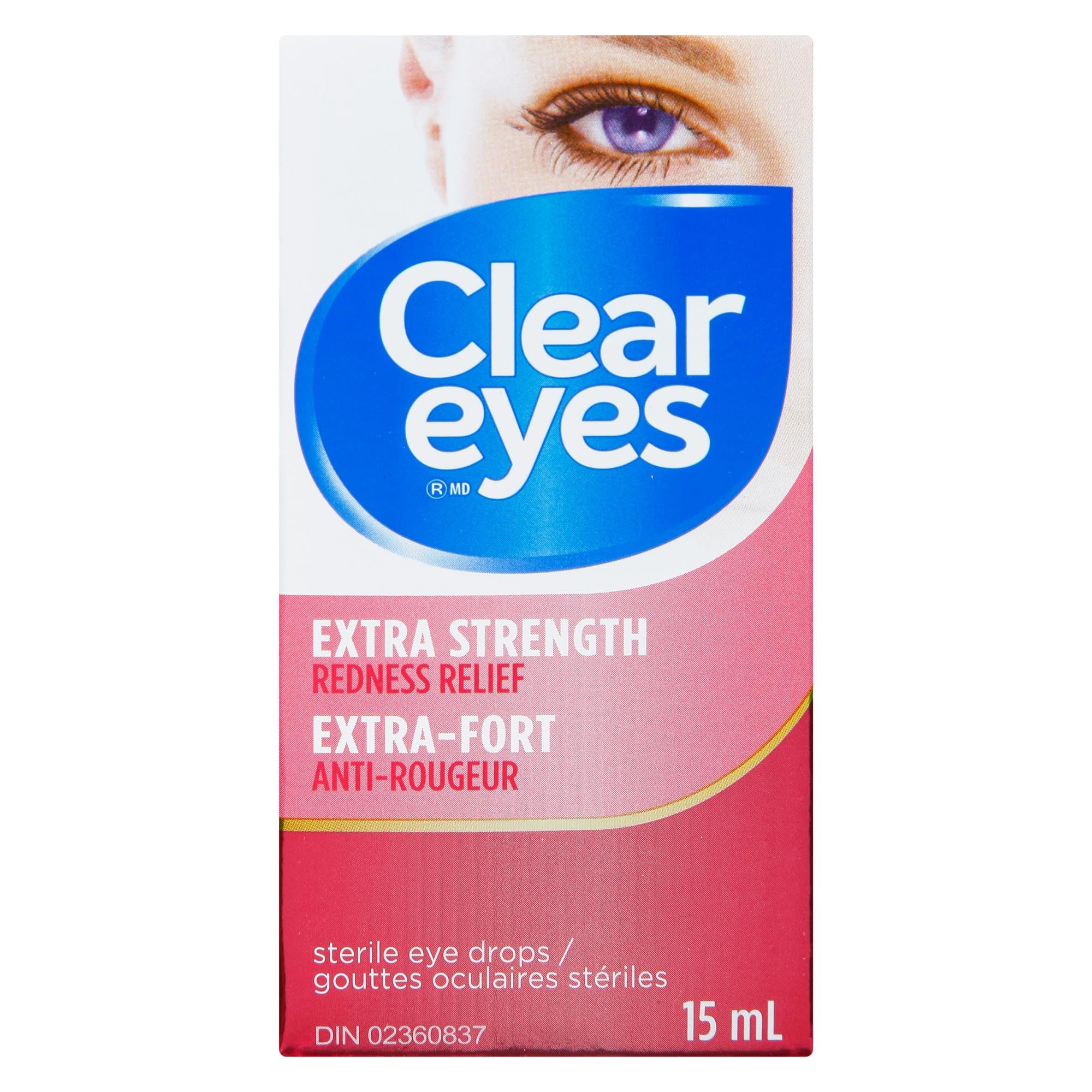 Clear Eyes Sterile Eye Drops Extra Strength Redness Relief, 15ml