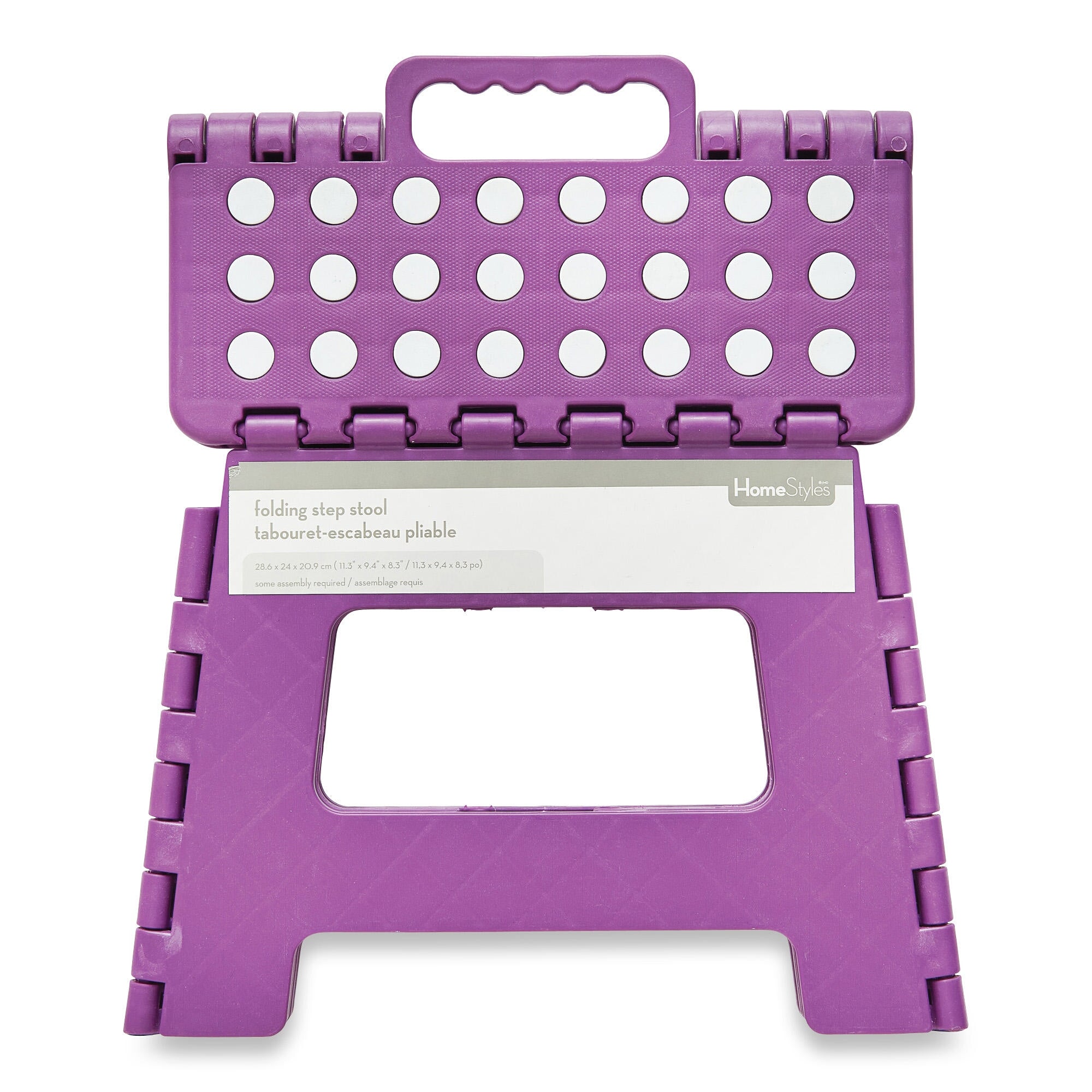 HomeStyles Folding Plastic Step Stool, Assorted Colours Giant Tiger