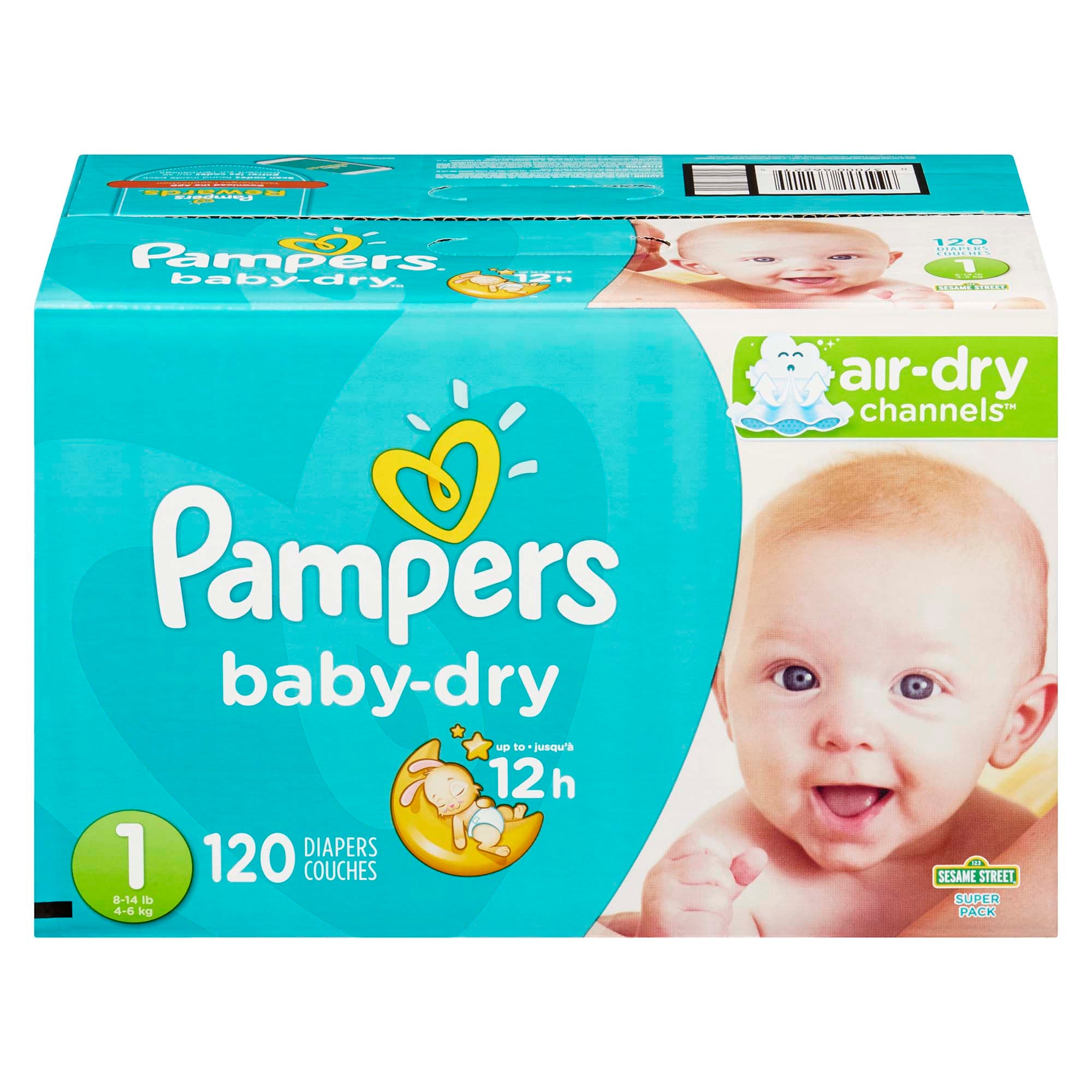 Pampers Baby Dry Super Diapers Size 1 120pk.. Giant Tiger