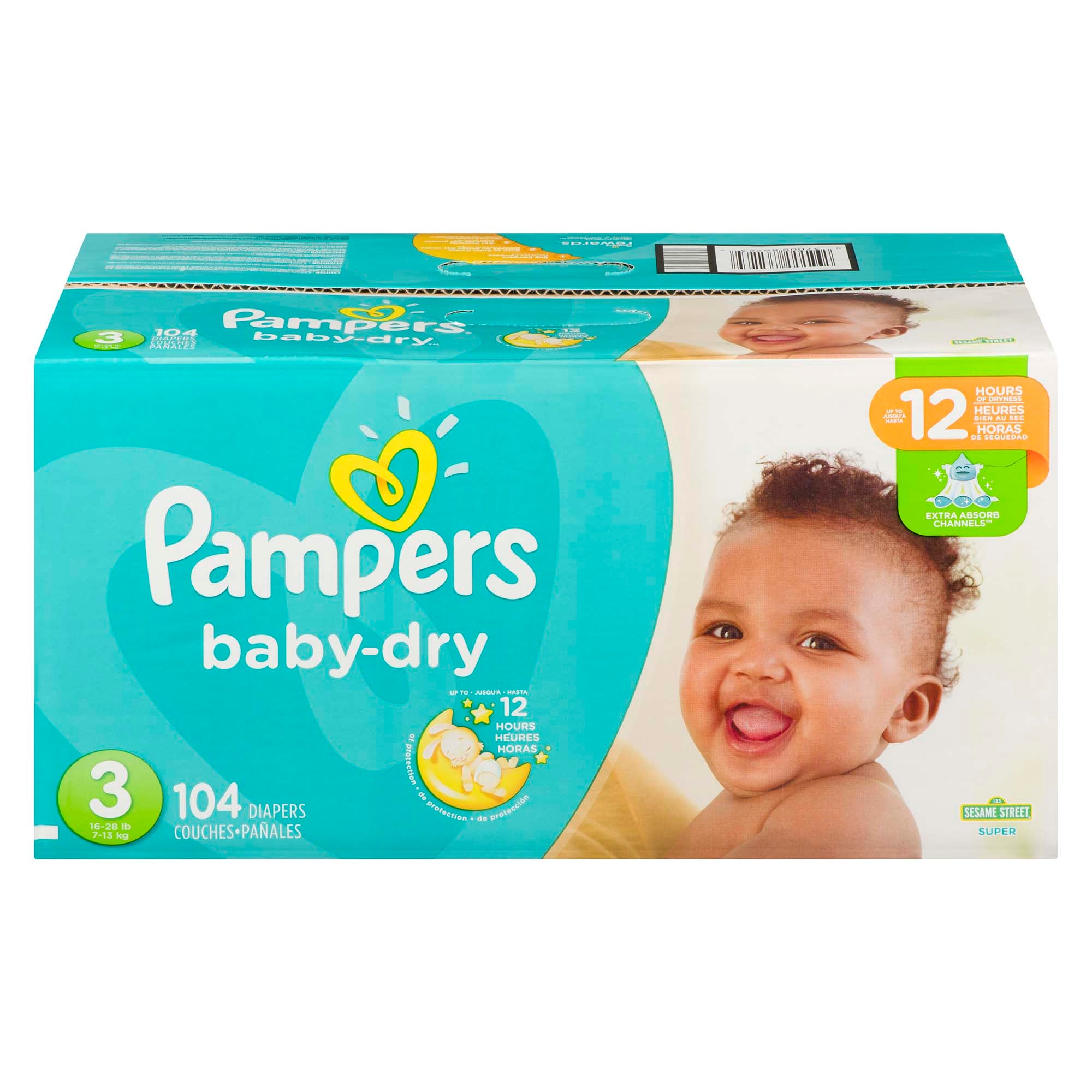 Pampers Baby Dry Super Diapers Size 3 104pk. Giant Tiger