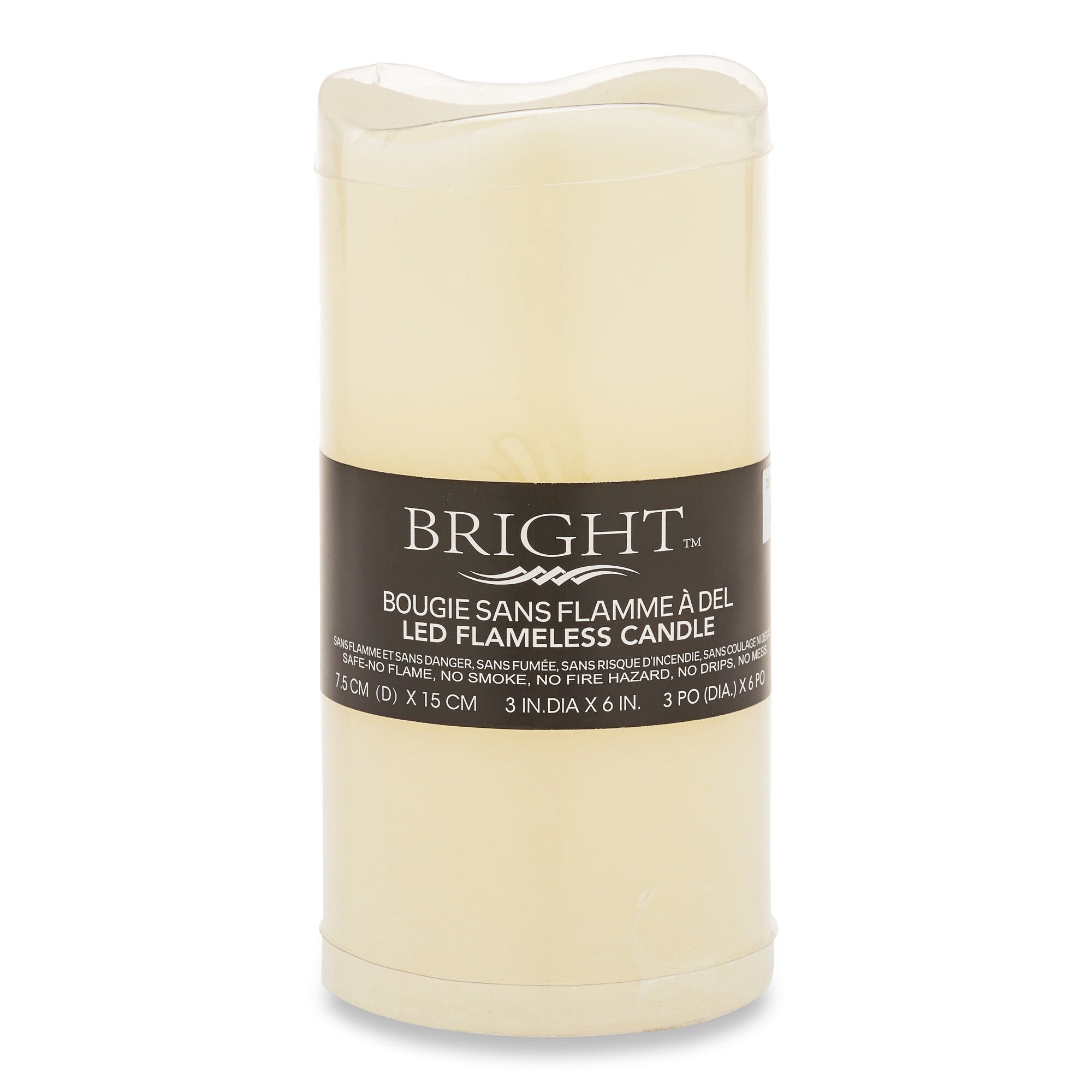 Homestyles Flameless LED Candle with 5Hour Timer, 6in, White Giant Tiger