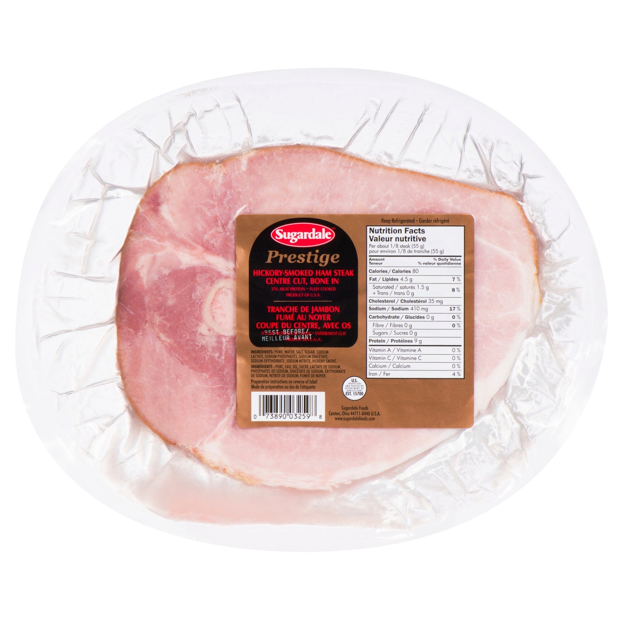 Sugardale Prestige Hickory-Smoked Ham Steak 449g