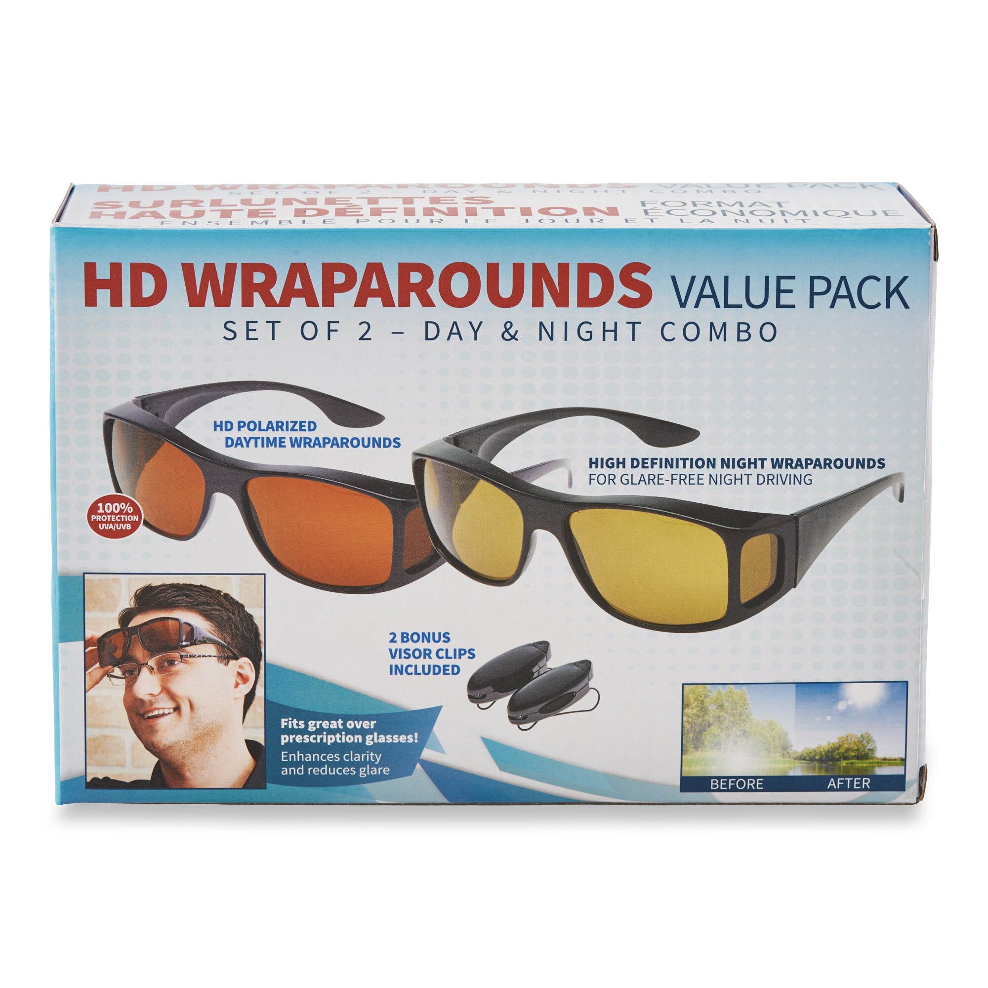 As Seen On TV Combo Pack Polarized Wraparound Sunglasses – Giant Tiger