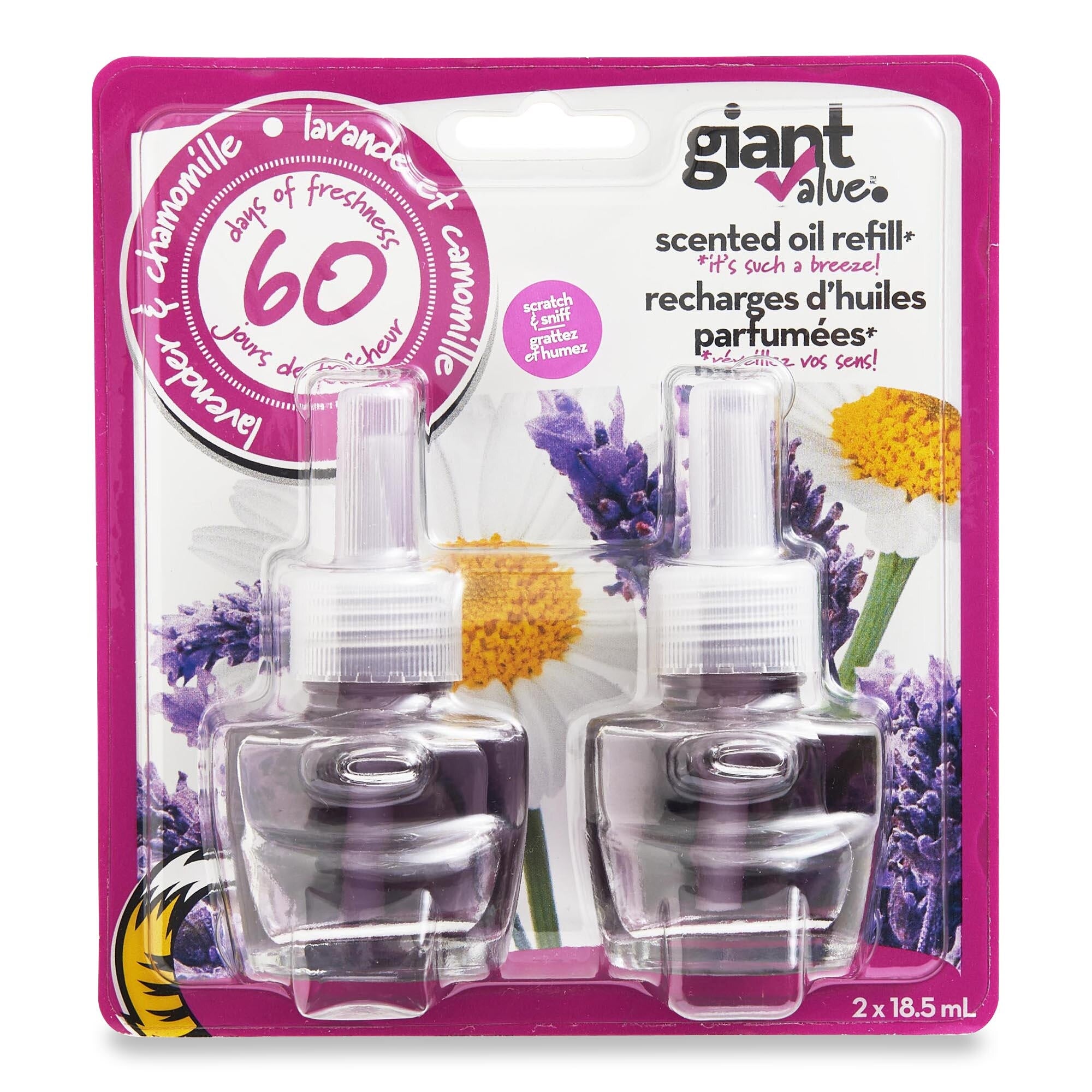 Giant Value Lavender Scented Oil Refill, 37mL, 2Pack Giant Tiger